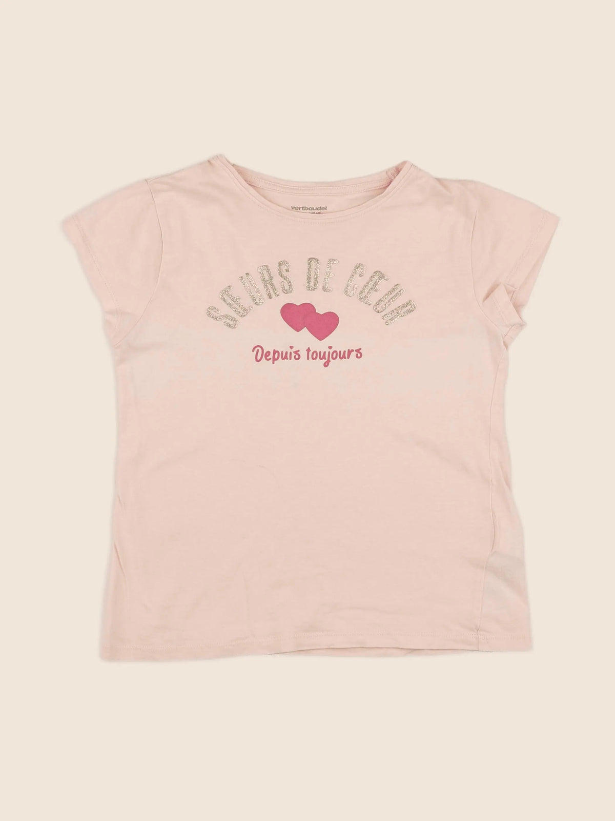 Vertbaudet - tee-shirt rose - 8 ans