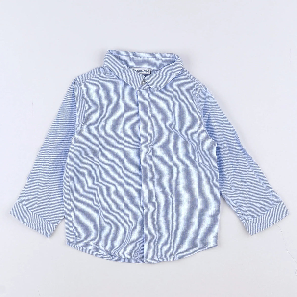 Vertbaudet - chemise bleu - 12 mois