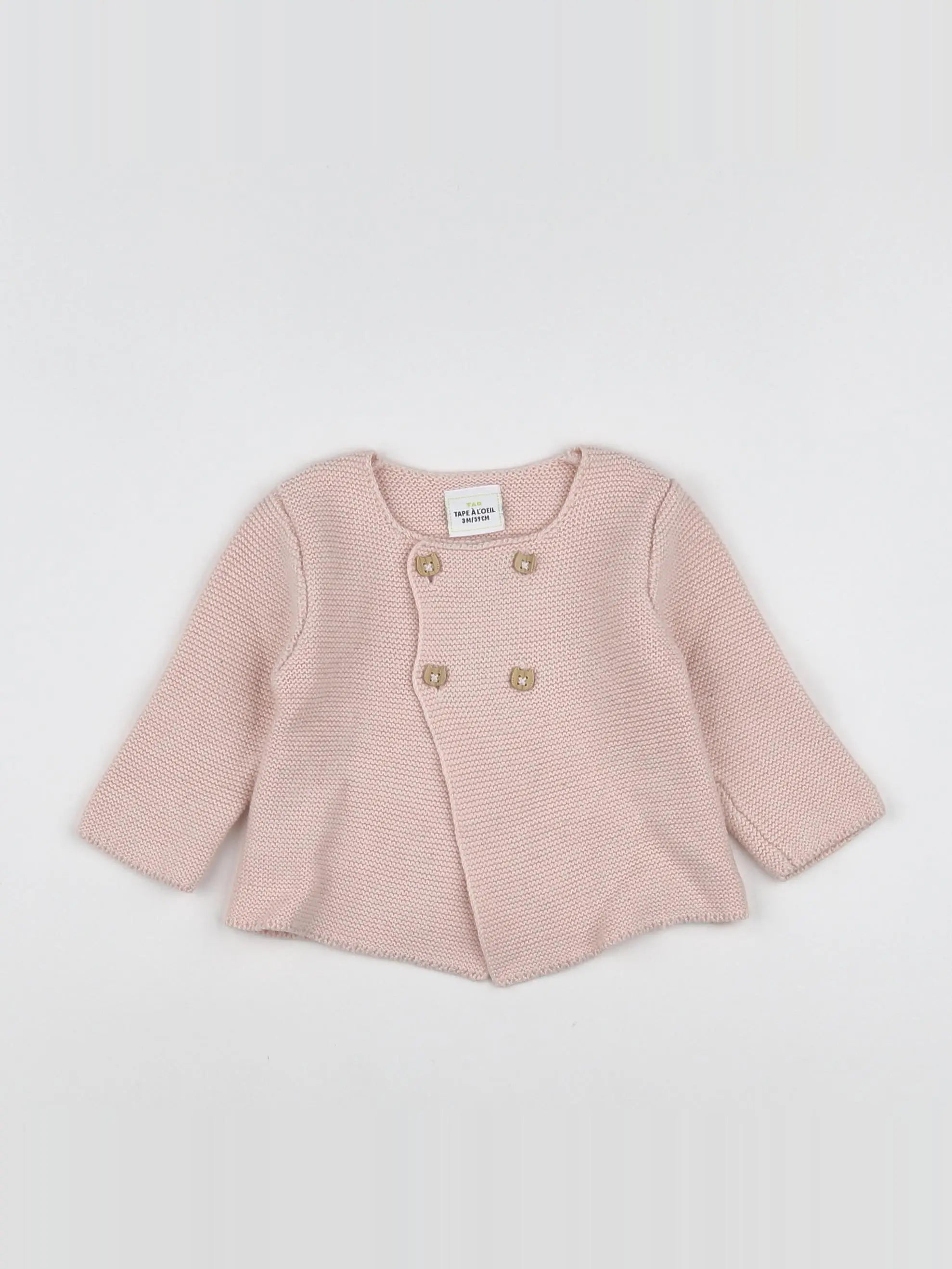 Tape à l'oeil - gilet rose - 3 mois