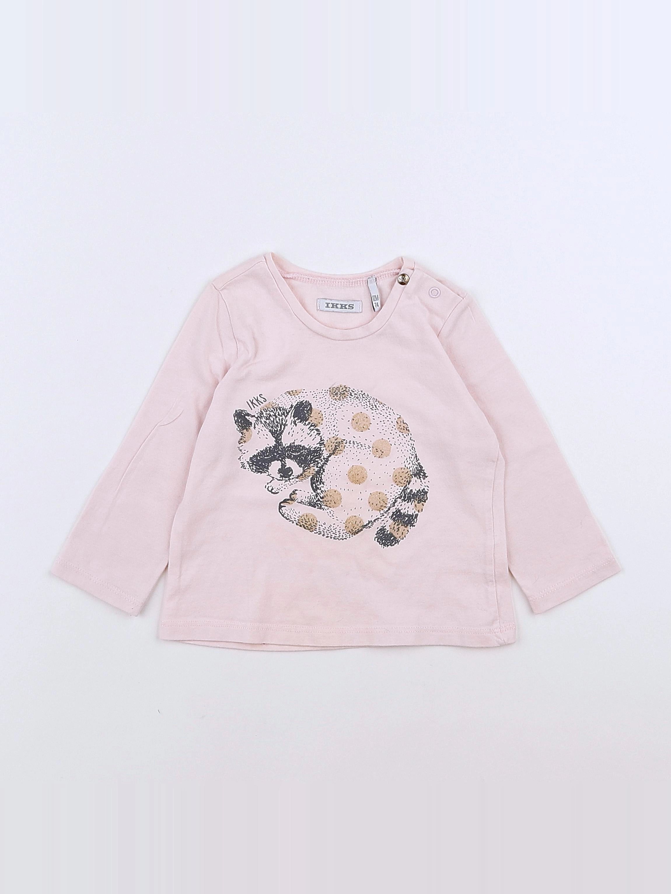 IKKS - tee-shirt rose - 12 mois