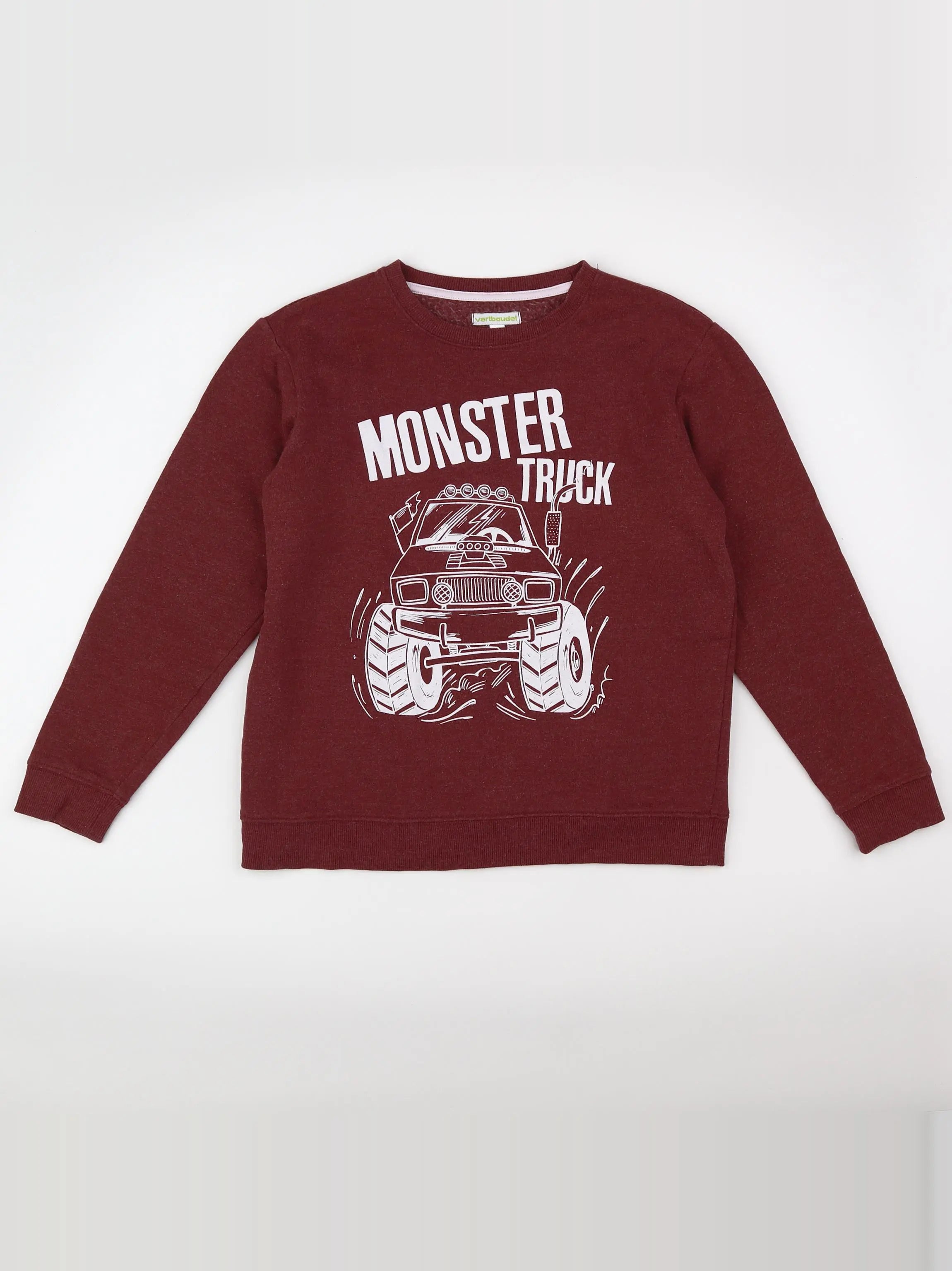 Vertbaudet - sweat rouge - 12 ans