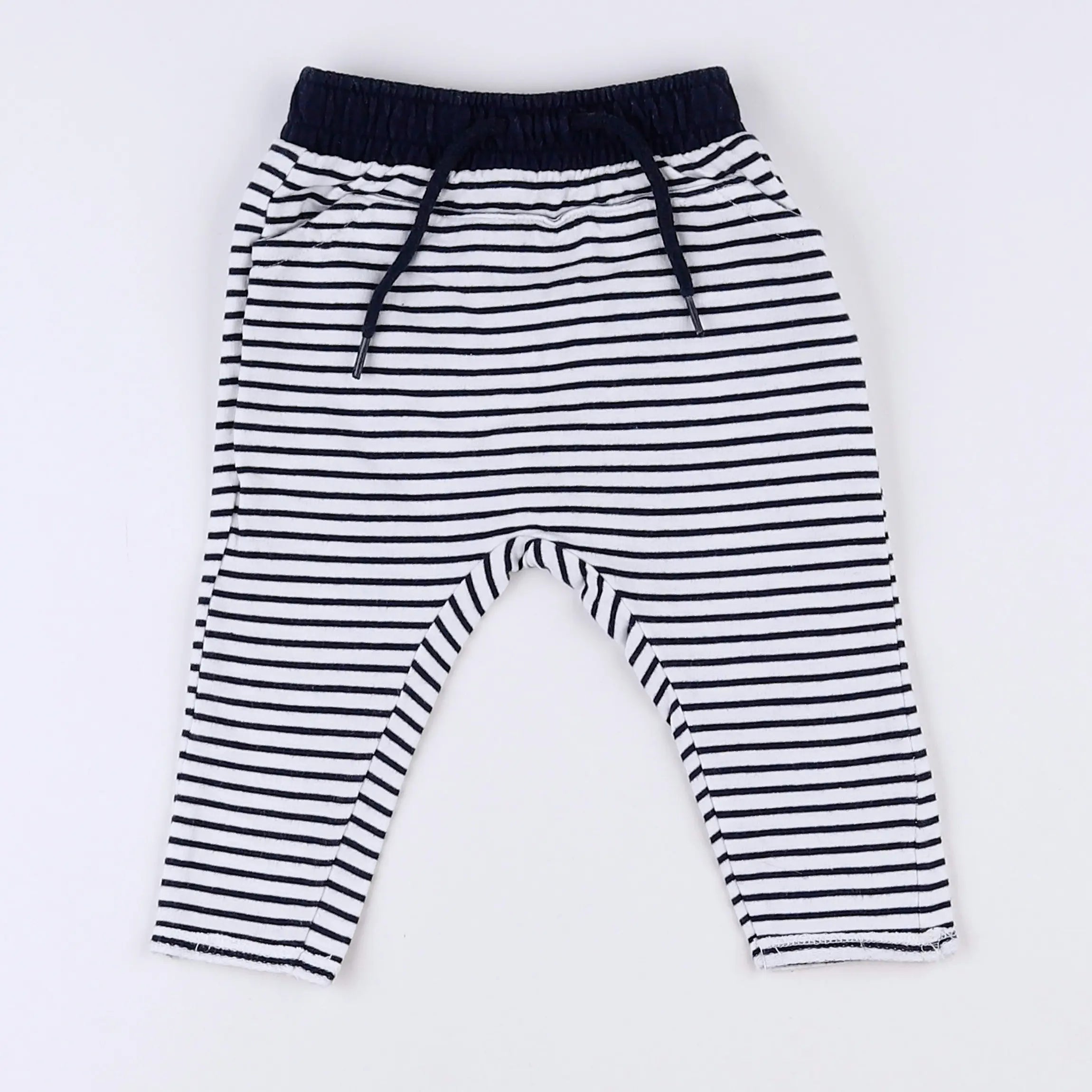 Vertbaudet - jogging blanc, noir - 3 mois