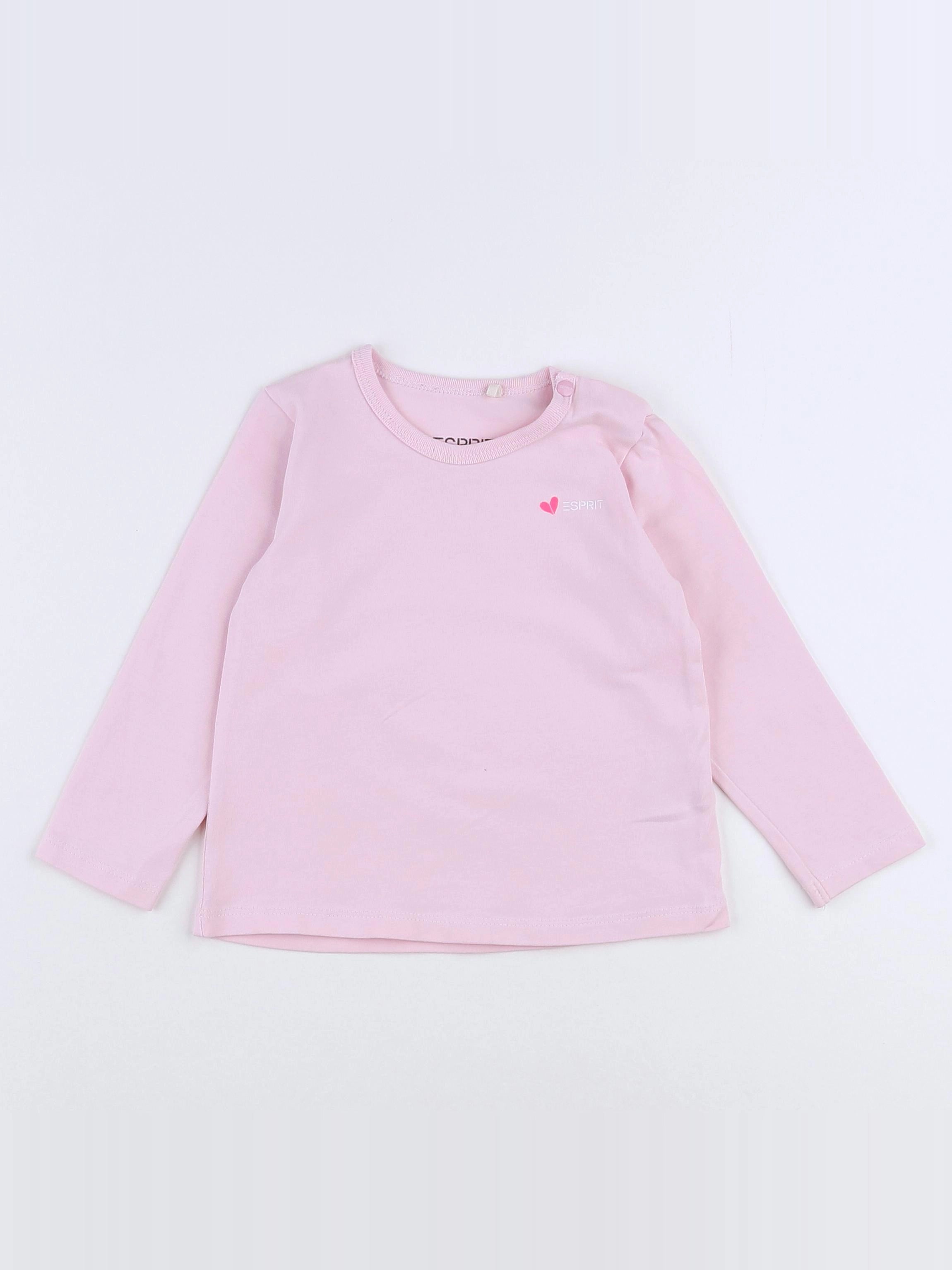 Esprit - tee-shirt rose - 9/12 mois