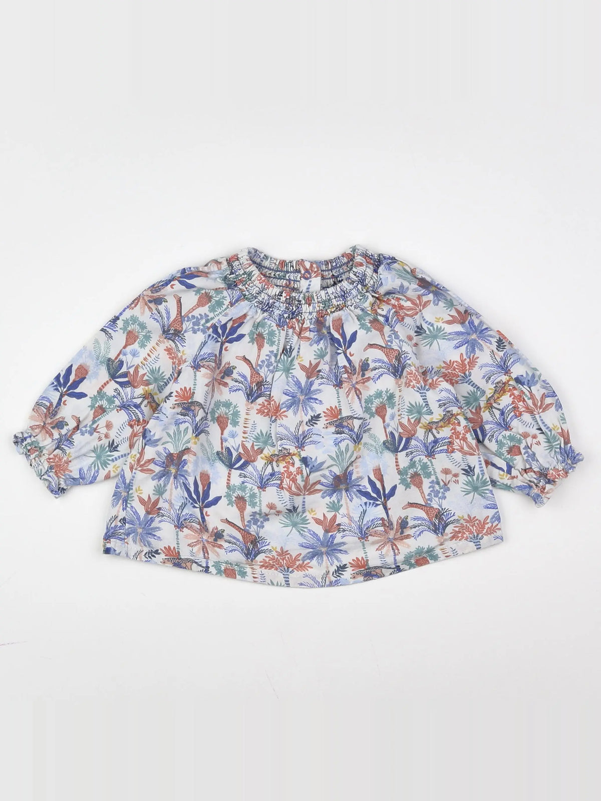 Tape à l'oeil - blouse bleu, blanc - 9 mois