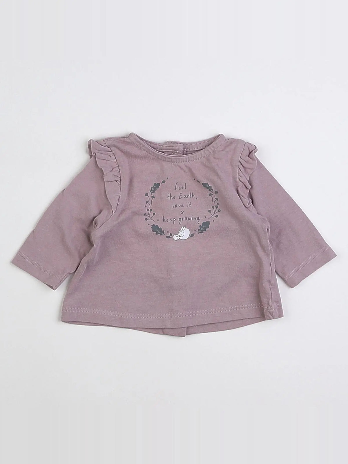 Vertbaudet - tee-shirt violet - 1 mois