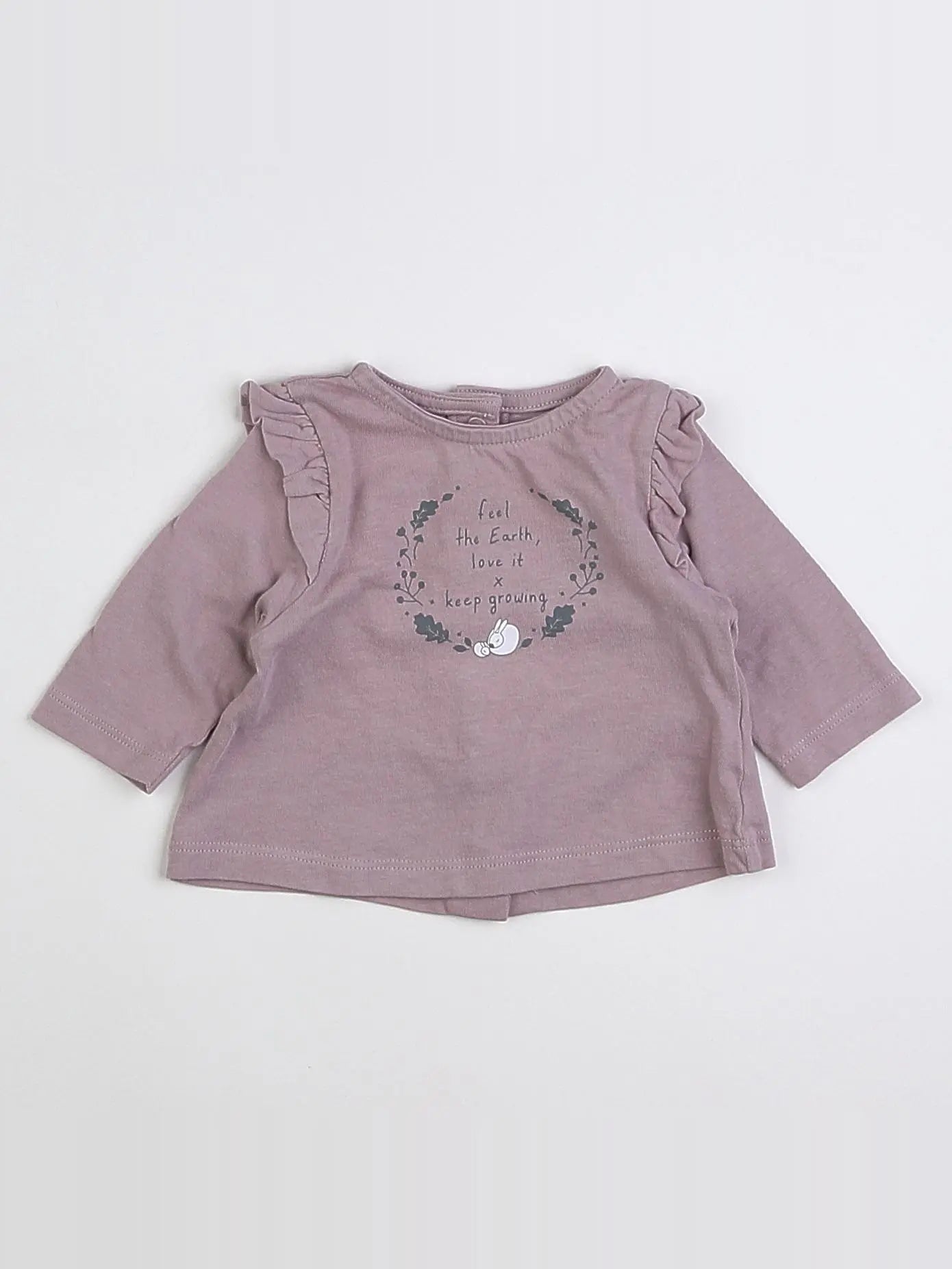 Vertbaudet - tee-shirt violet - 1 mois