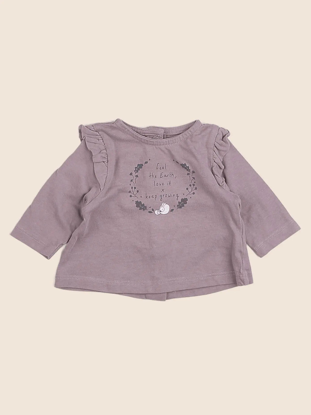 Vertbaudet - tee-shirt violet - 1 mois