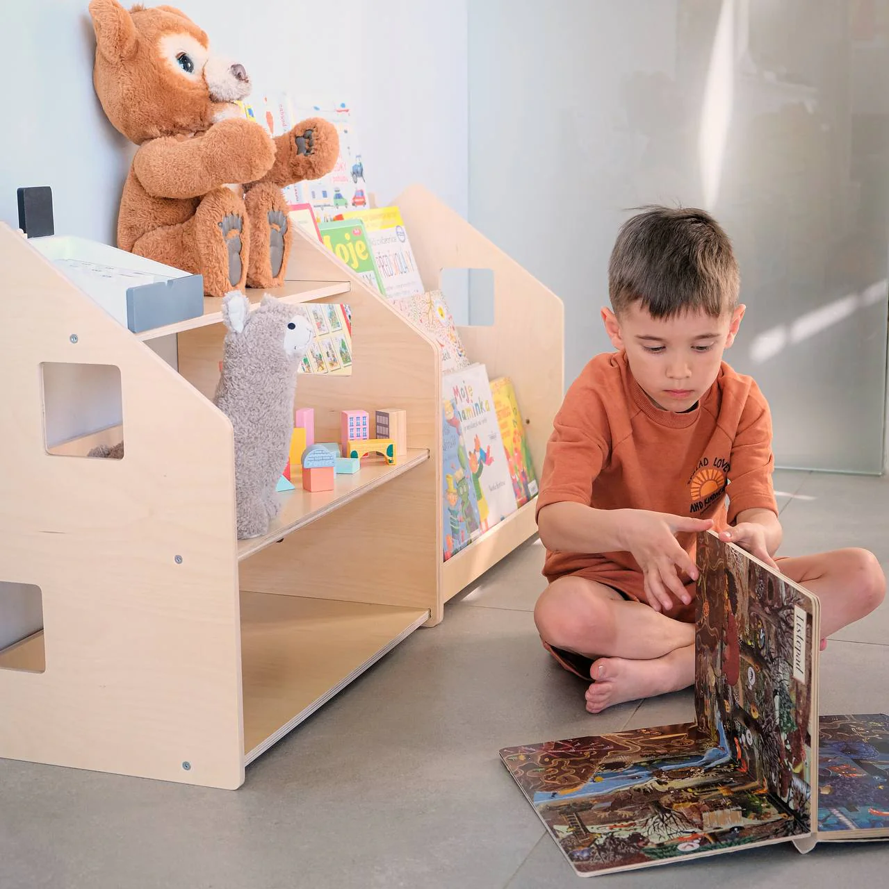 Ensemble - Bibliothèque enfant + Étagère à jouets - édition limitée