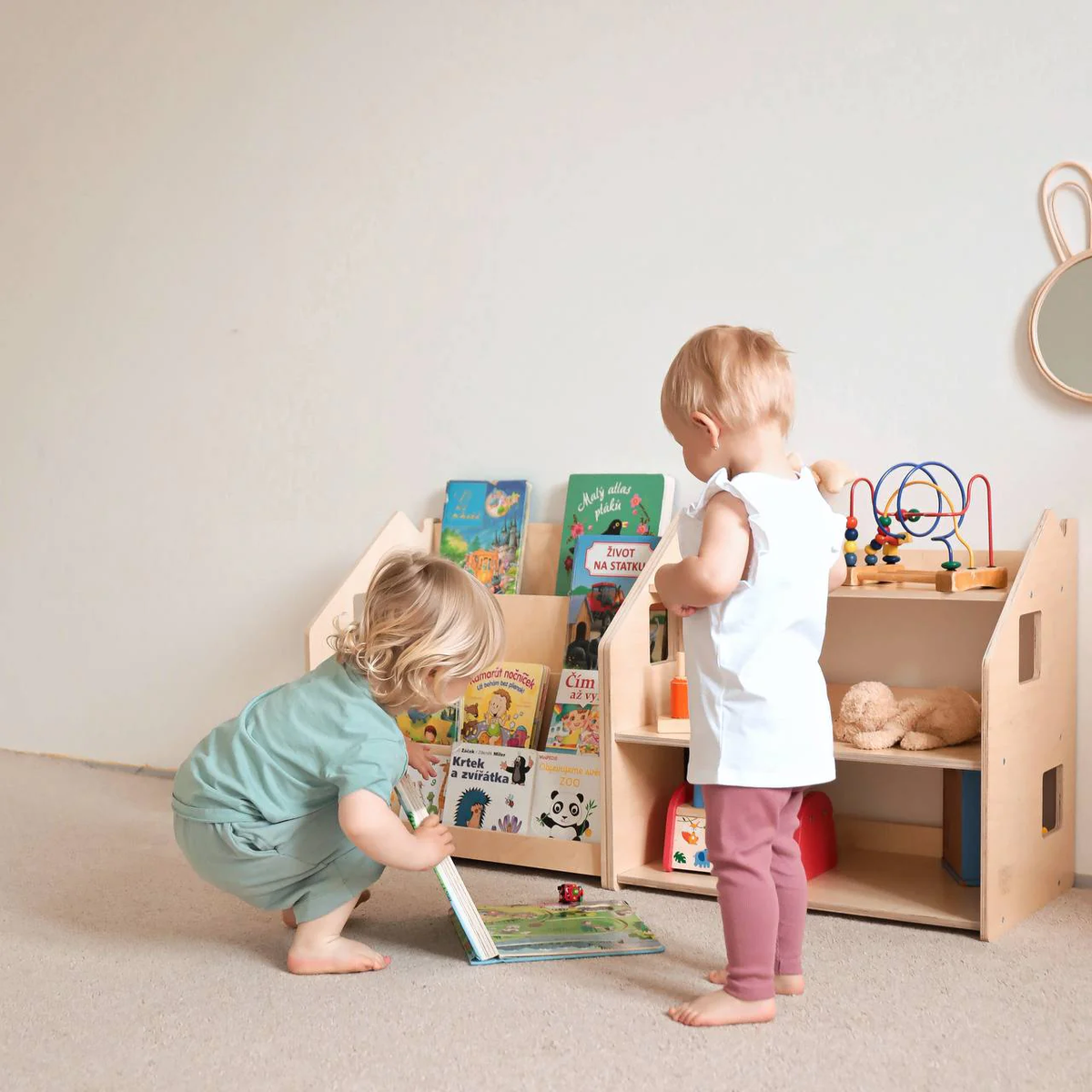 Ensemble - Bibliothèque enfant + Étagère à jouets - édition limitée