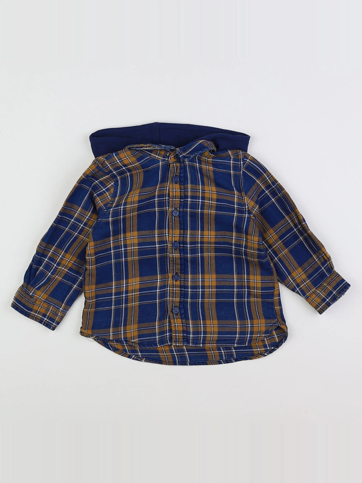 Tape à l'oeil - chemise bleu, jaune - 18 mois