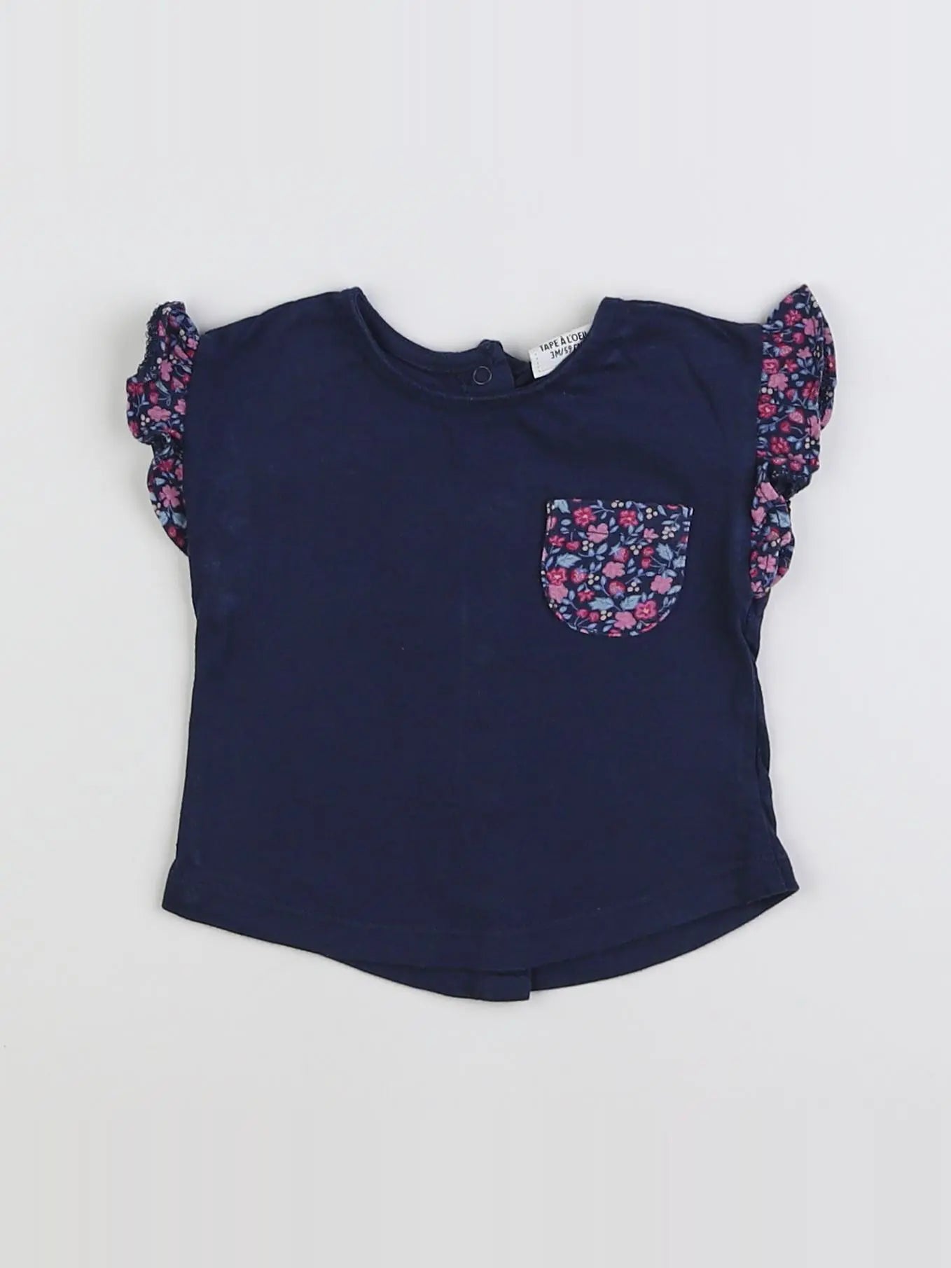 Tape à l'oeil - tee-shirt bleu - 3 mois