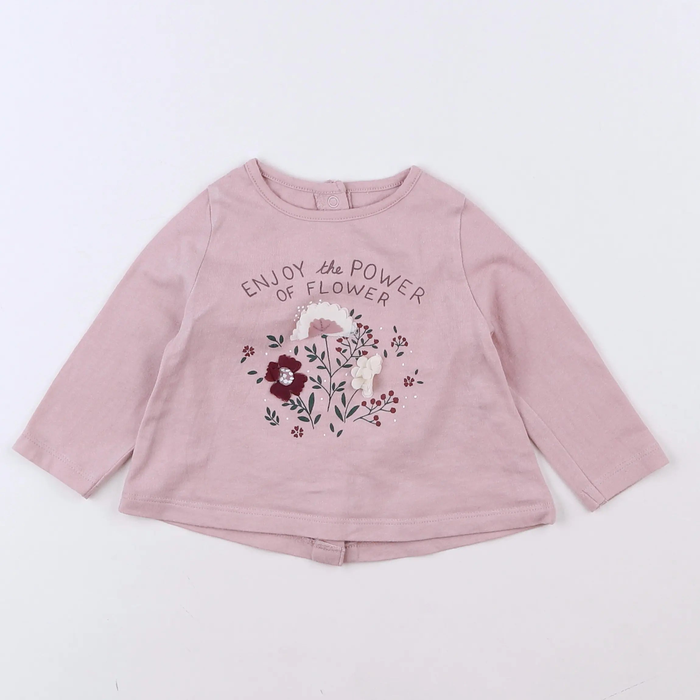 Vertbaudet - tee-shirt rose - 3 mois