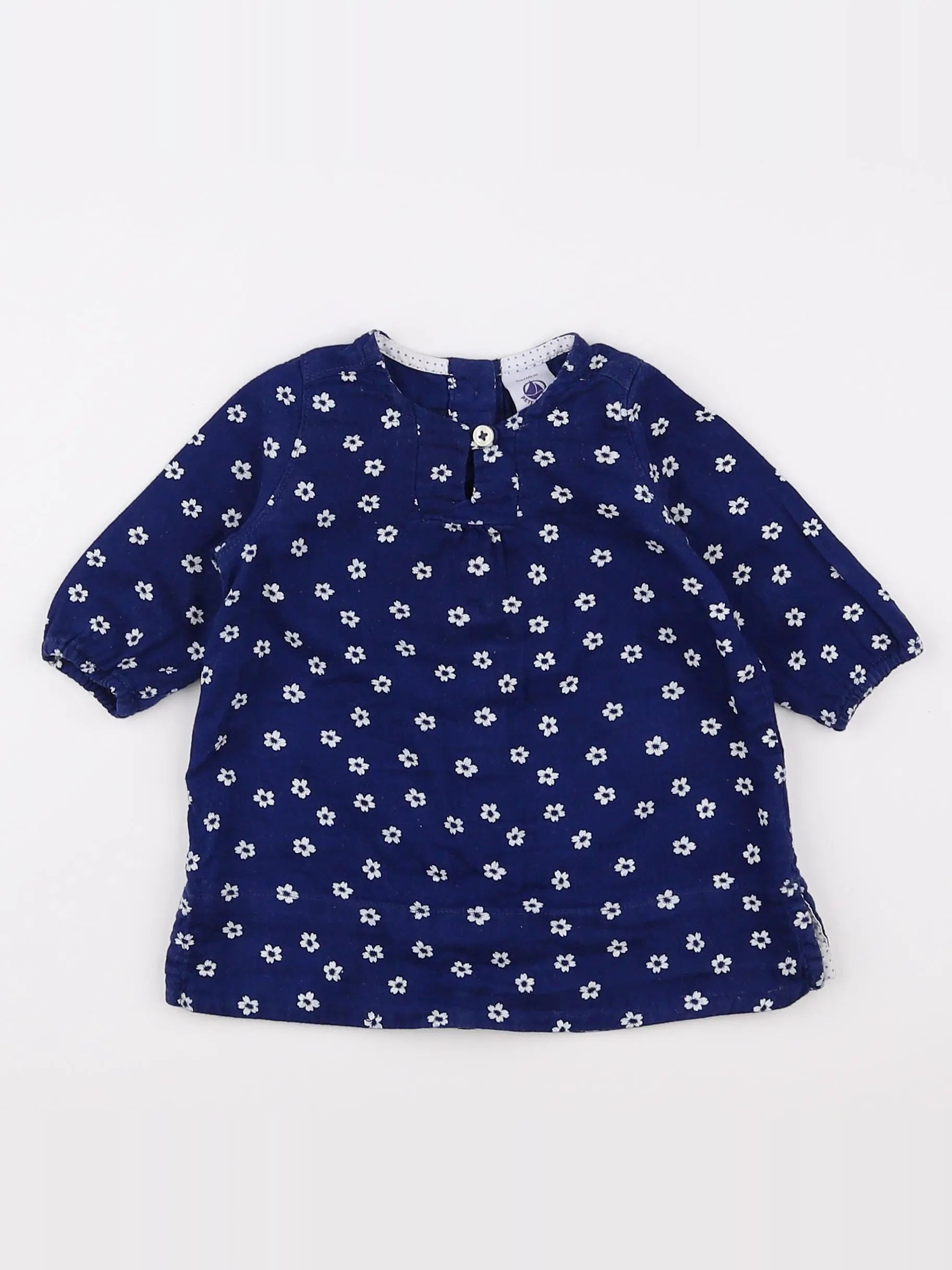Petit Bateau - robe bleu - 3 mois