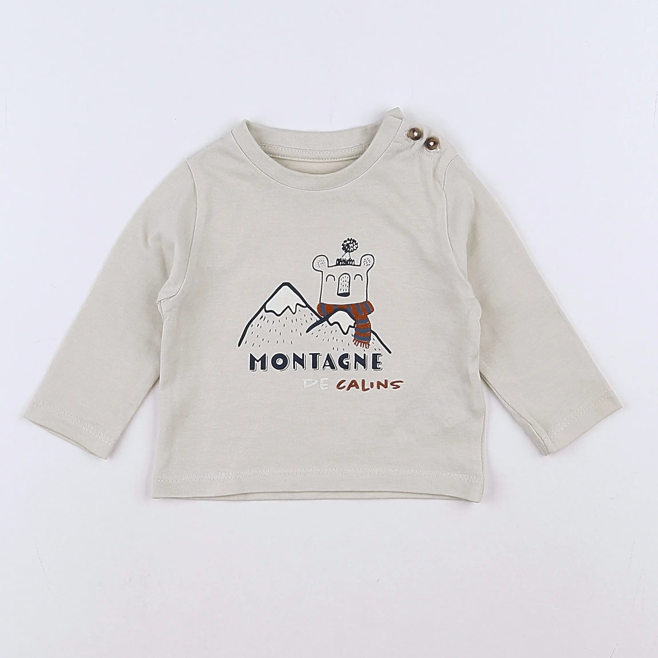 Vertbaudet - tee-shirt gris - 3 mois