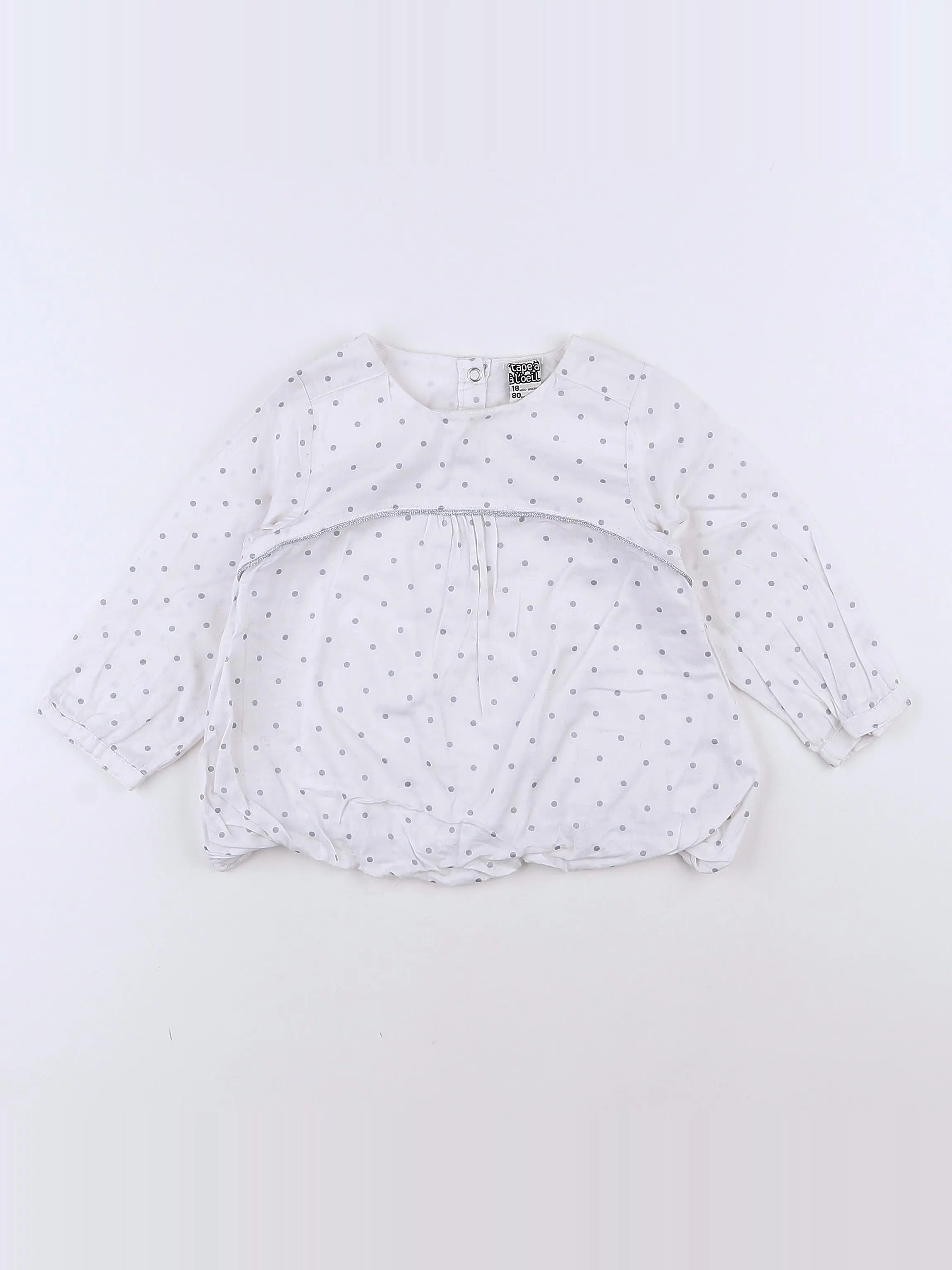 Tape à l'oeil - blouse blanc, argent - 18 mois