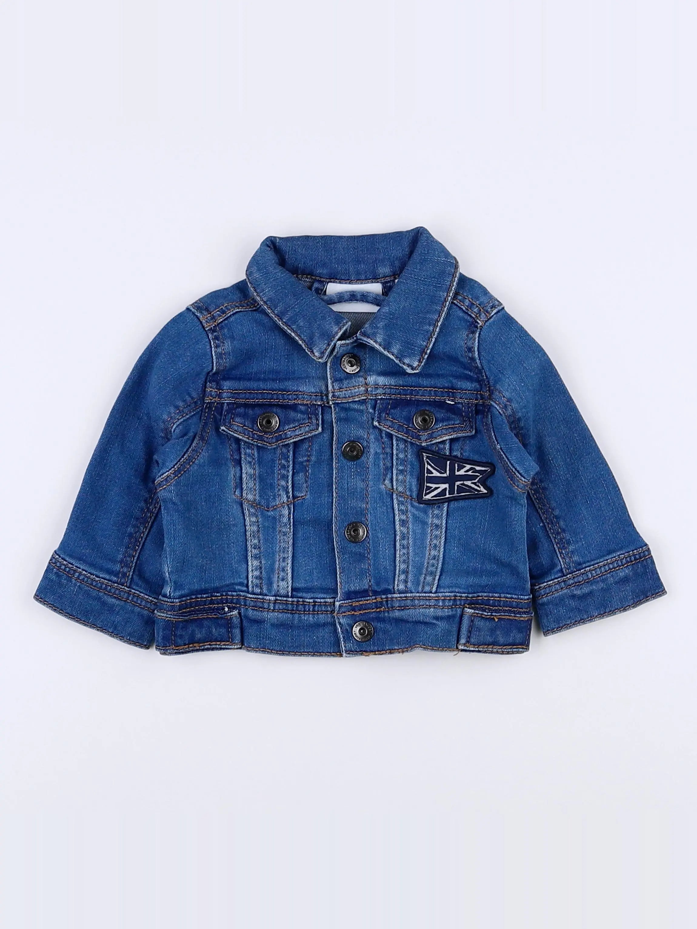 Vertbaudet - veste bleu - 3 mois