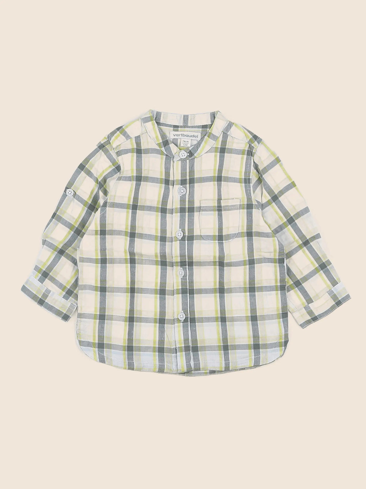 Vertbaudet - chemise multicolore - 12 mois