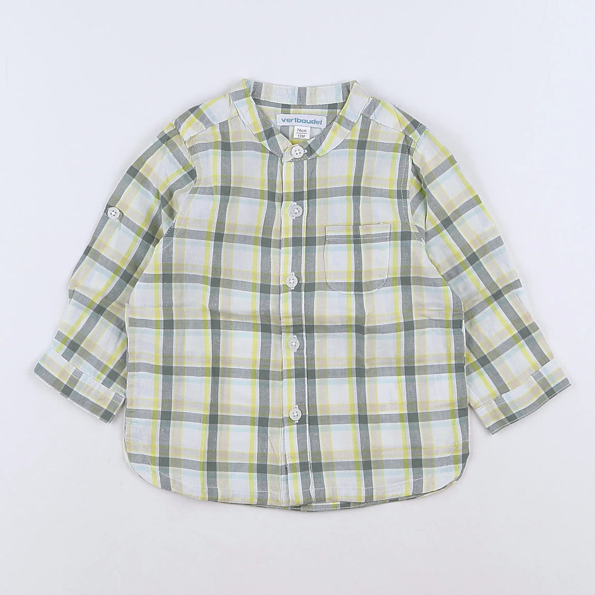 Vertbaudet - chemise multicolore - 12 mois
