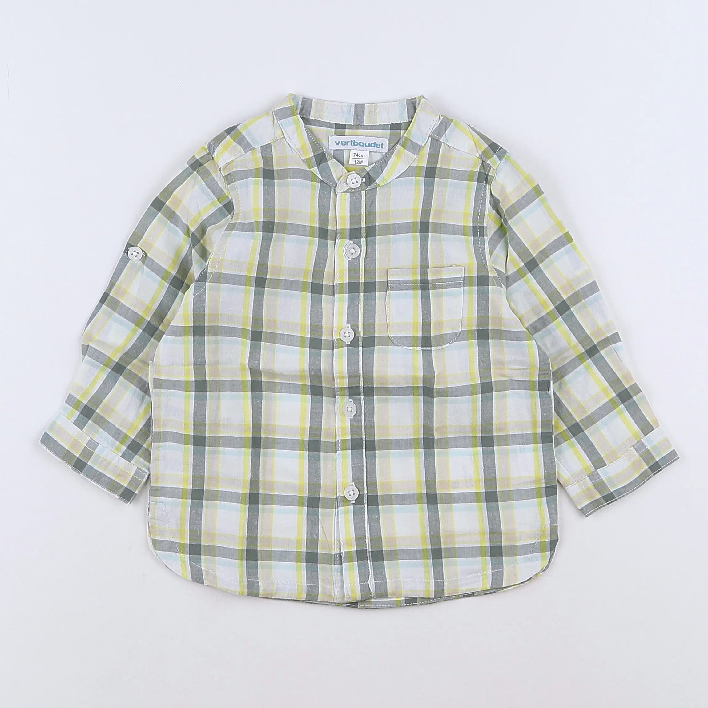 Vertbaudet - chemise multicolore - 12 mois