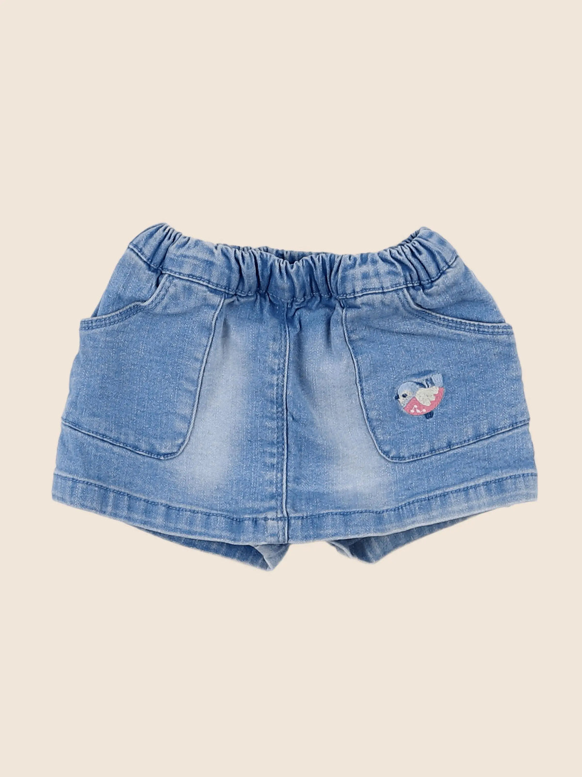 Vertbaudet - jupe short bleu - 9 mois