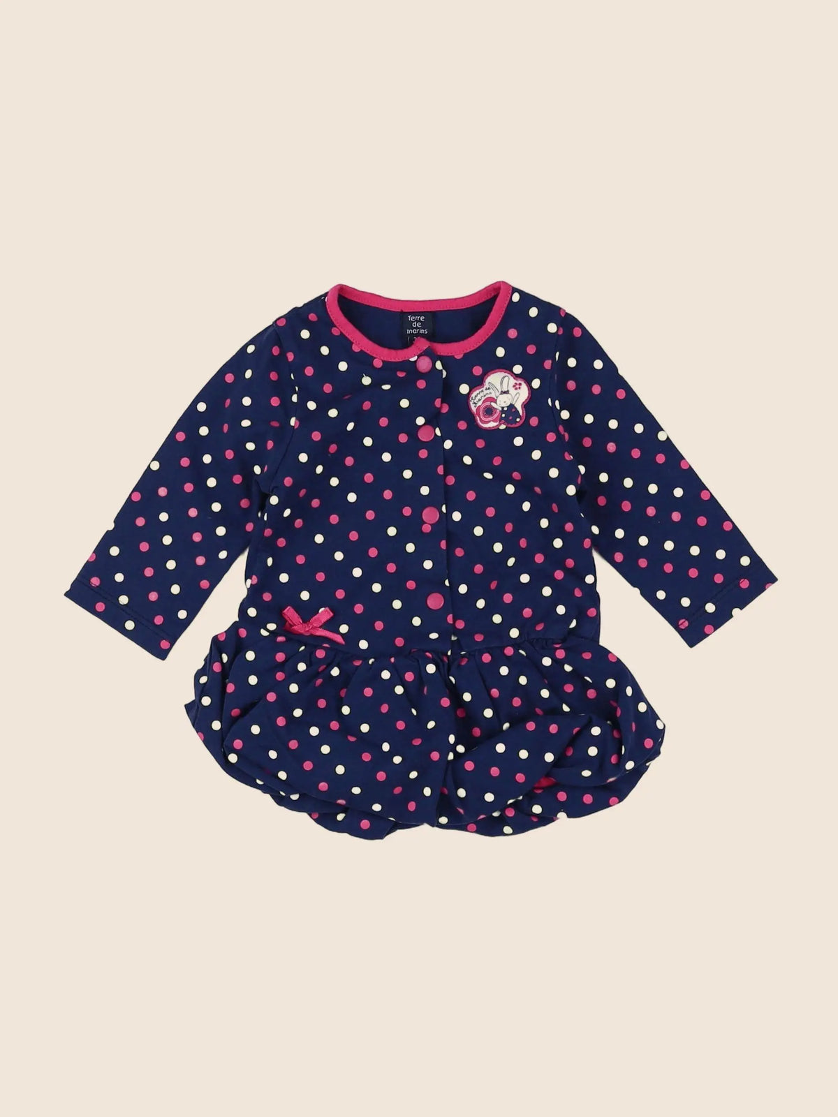 Terre de marins - robe bleu, rose - 3 mois