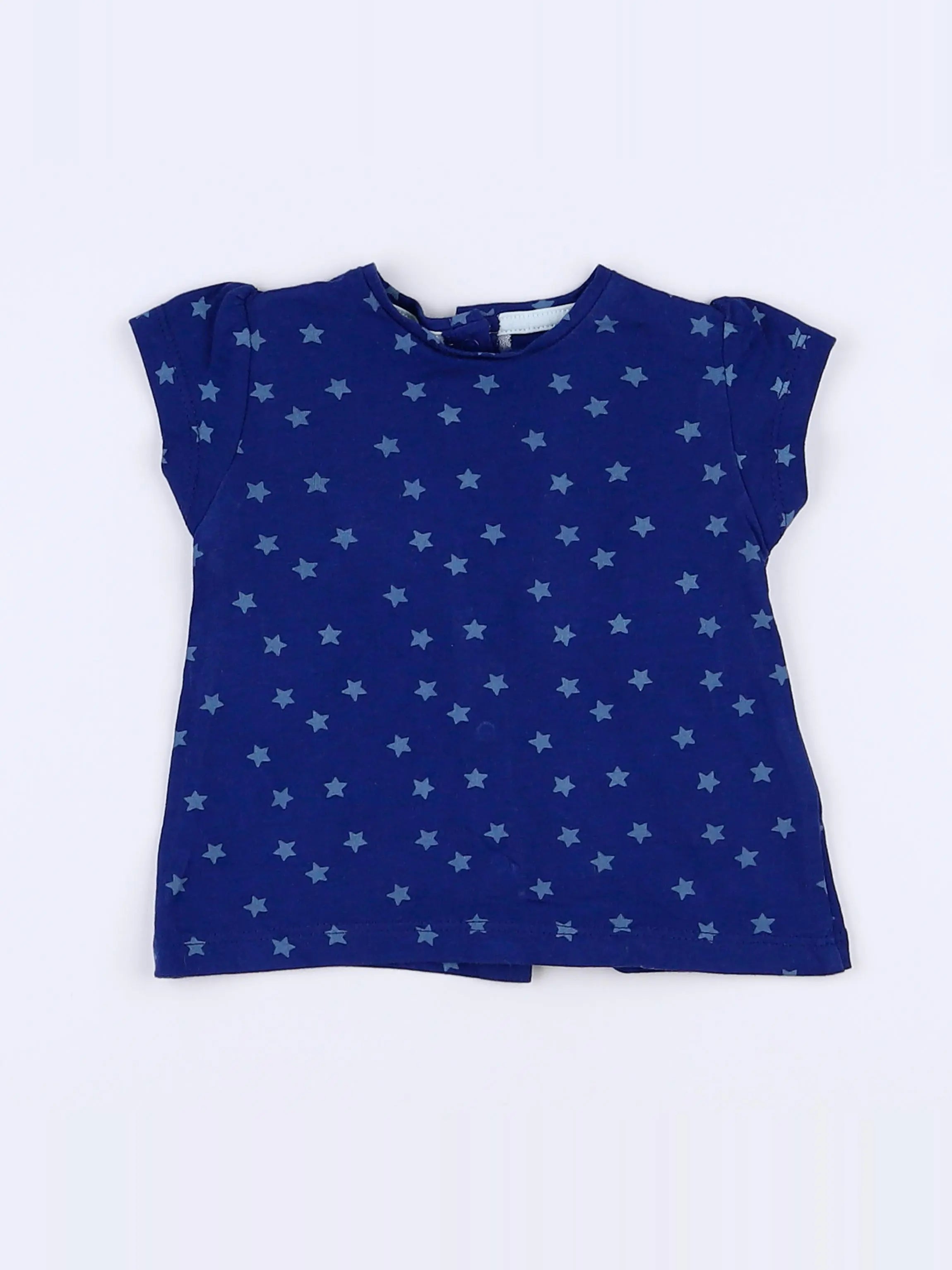 Vertbaudet - tee-shirt bleu - 3 mois