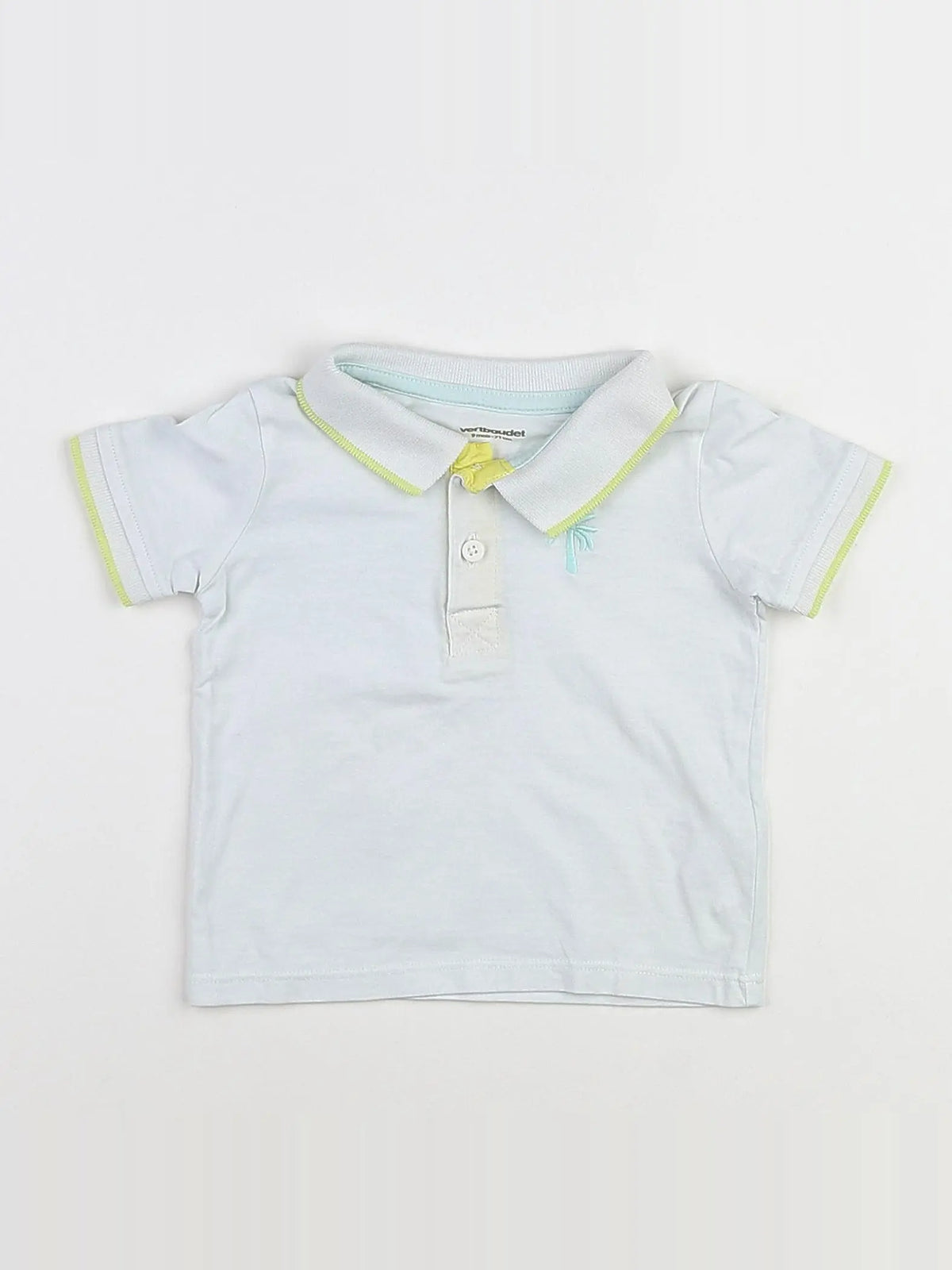 Vertbaudet - polo blanc - 9 mois
