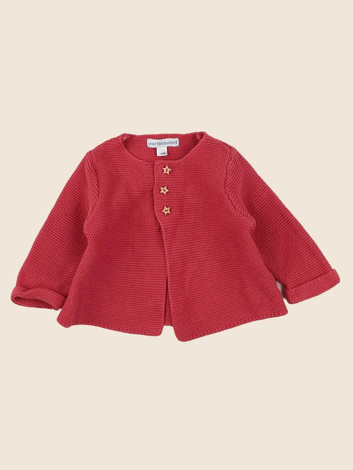 Vertbaudet - gilet rose - 3 mois