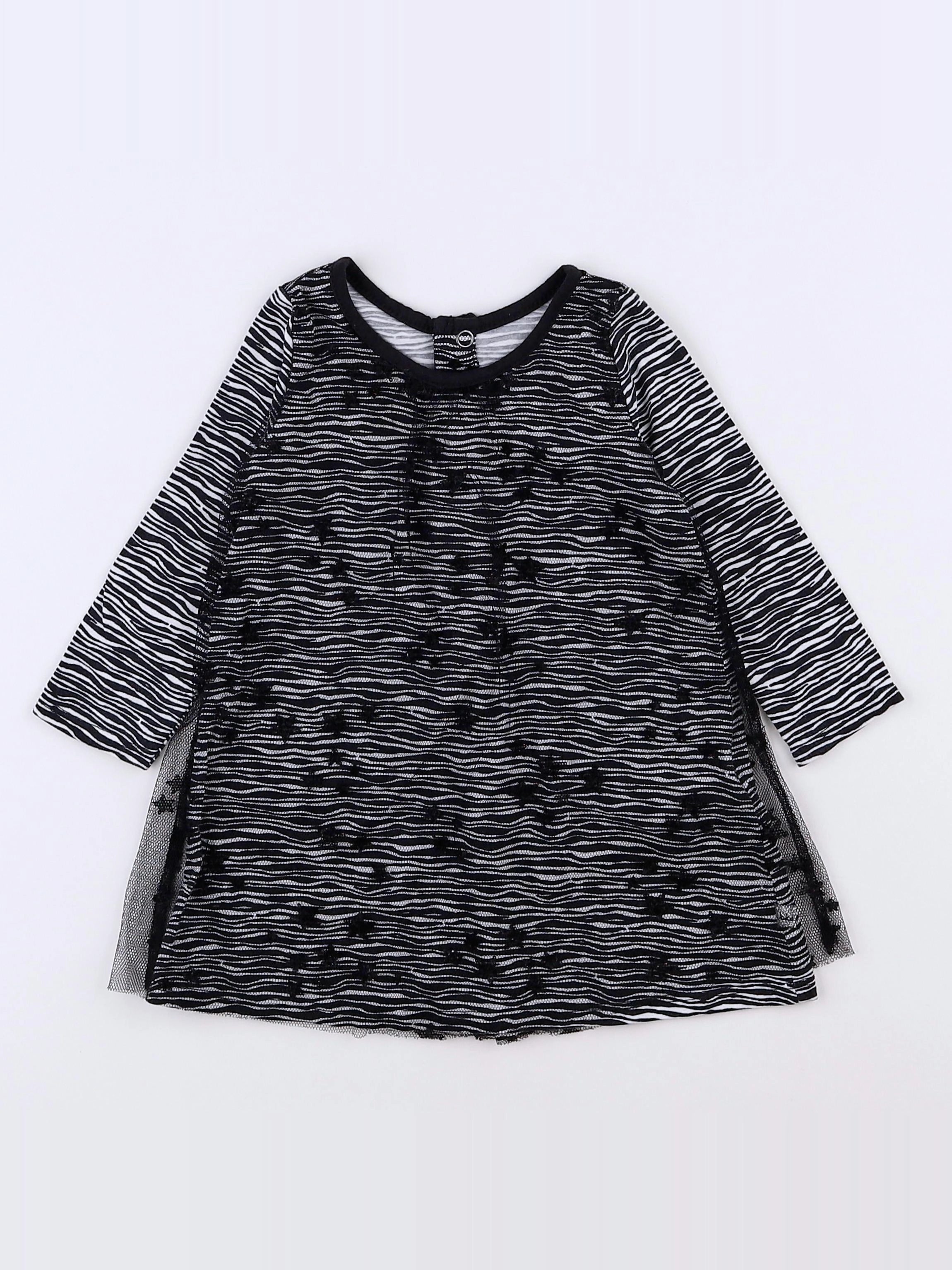 IKKS - robe blanc, noir - 6 mois