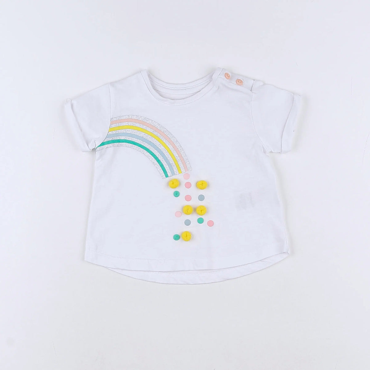Vertbaudet - tee-shirt blanc - 9 mois