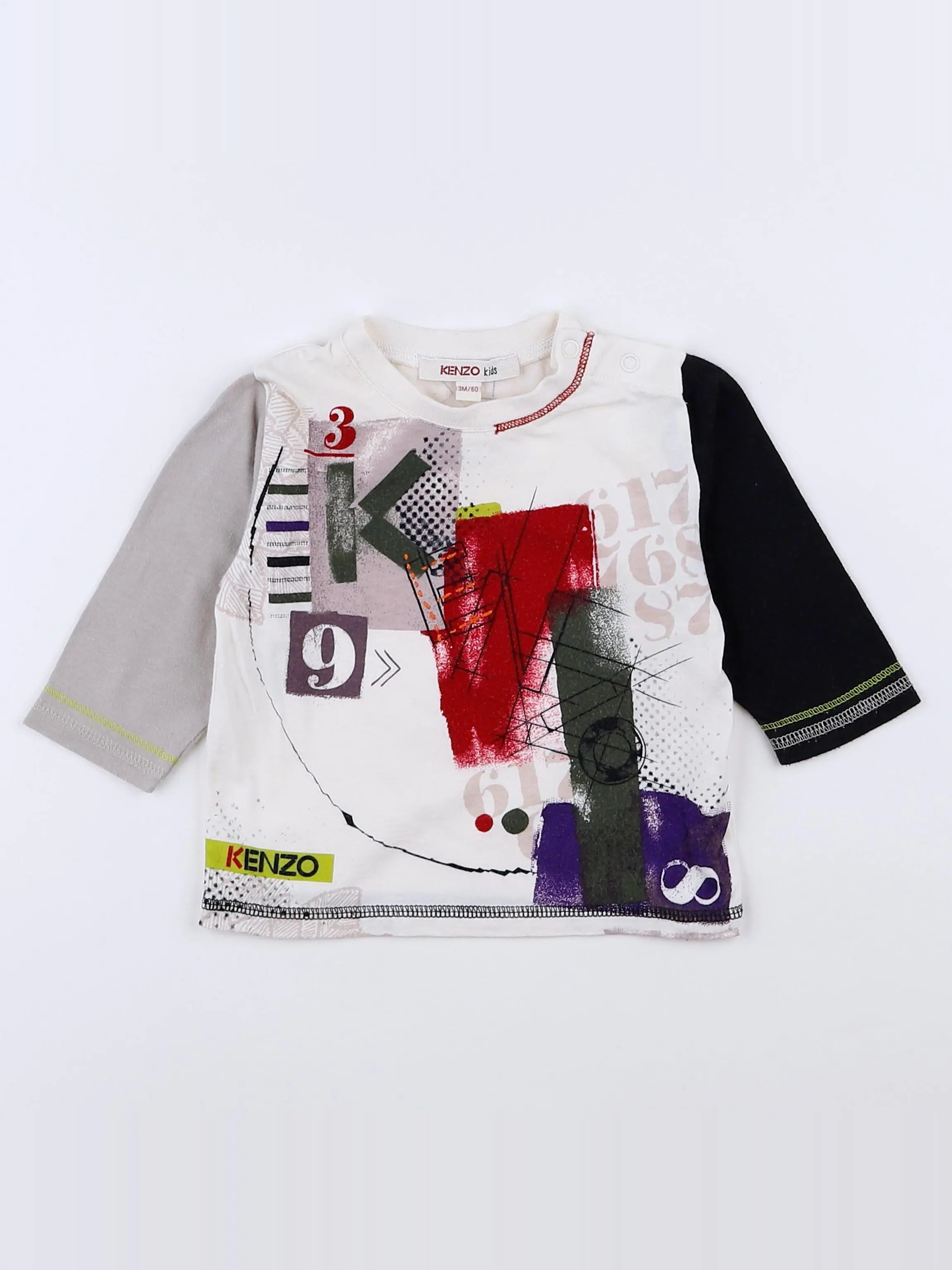 Kenzo - tee-shirt multicolore - 3 mois