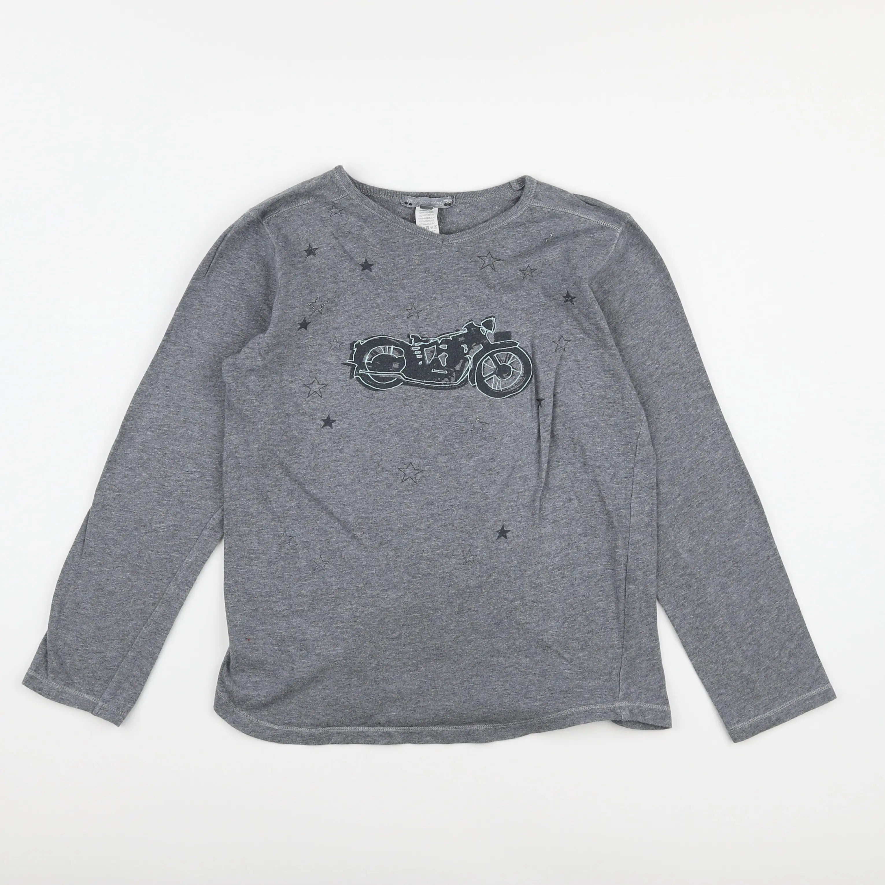 Bonpoint - tee-shirt gris, argent - 10 ans