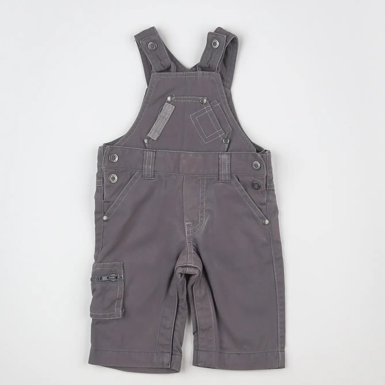 Vertbaudet - salopette gris - 3 mois