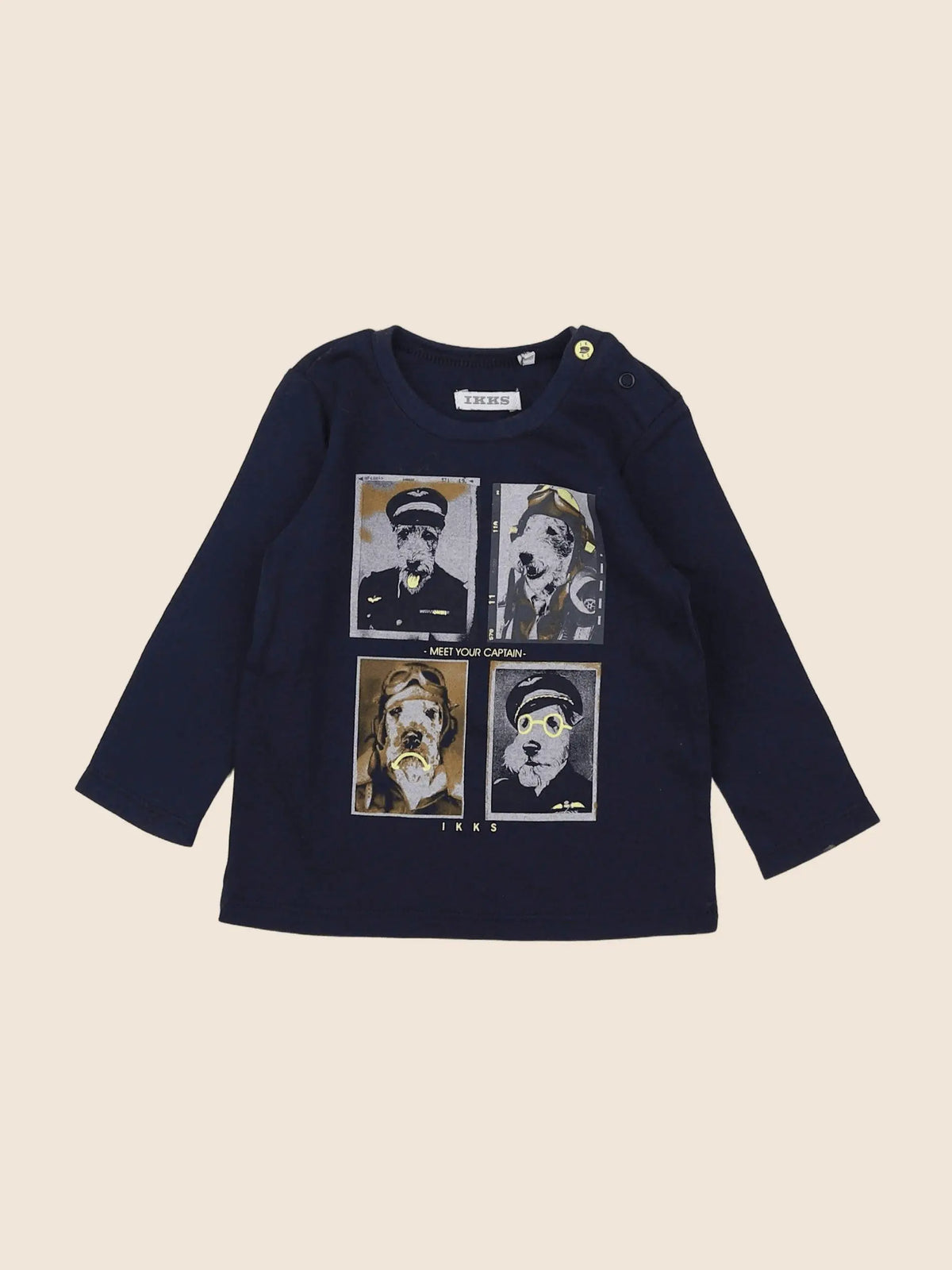 IKKS - tee-shirt bleu - 6 mois