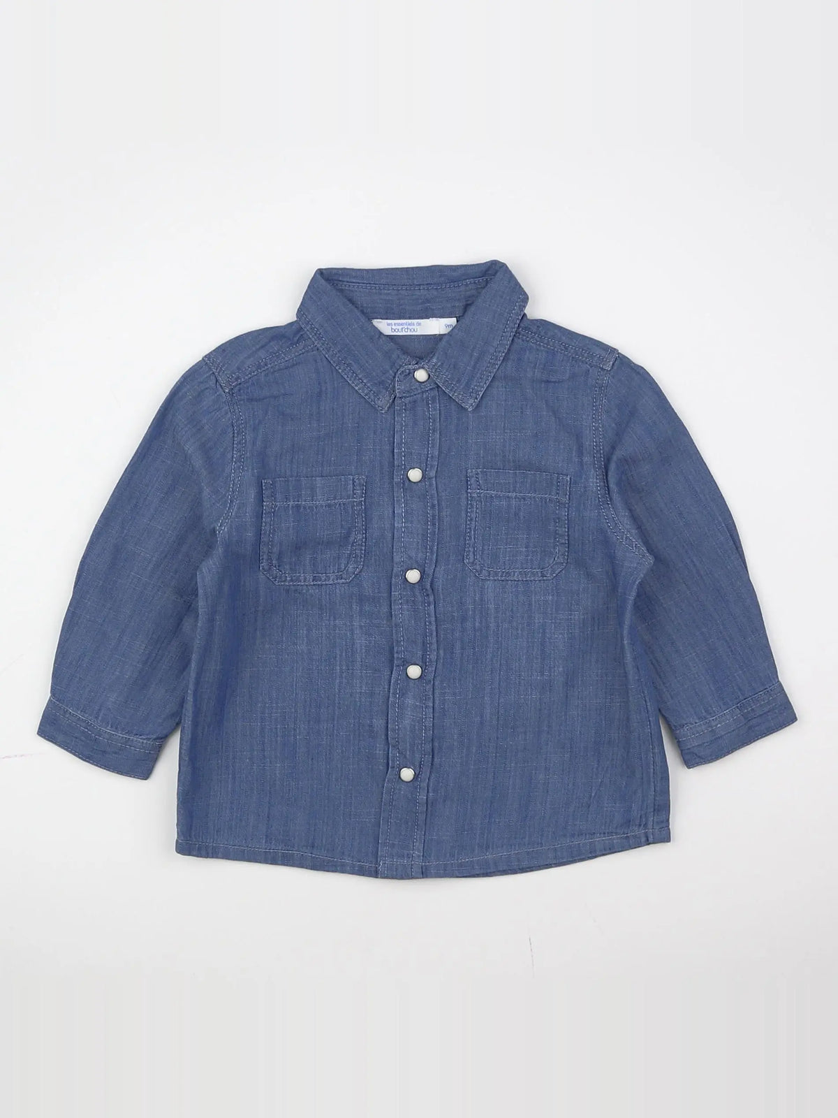 Boutchou - chemise bleu - 9 mois