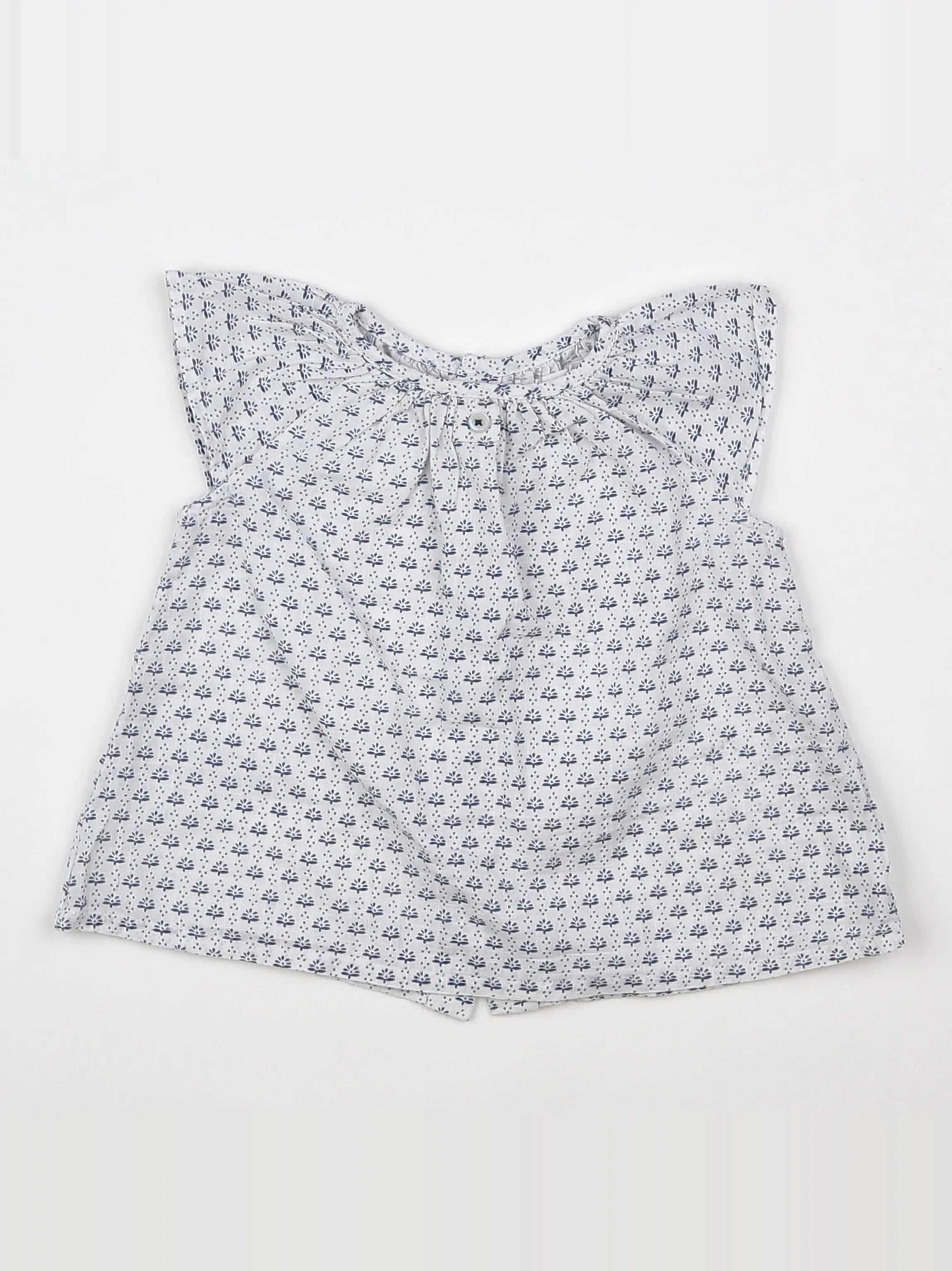 Boutchou - blouse bleu - 9 mois