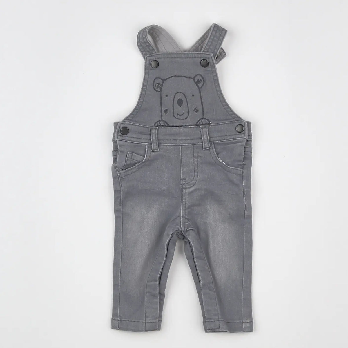 Vertbaudet - salopette gris - 3 mois