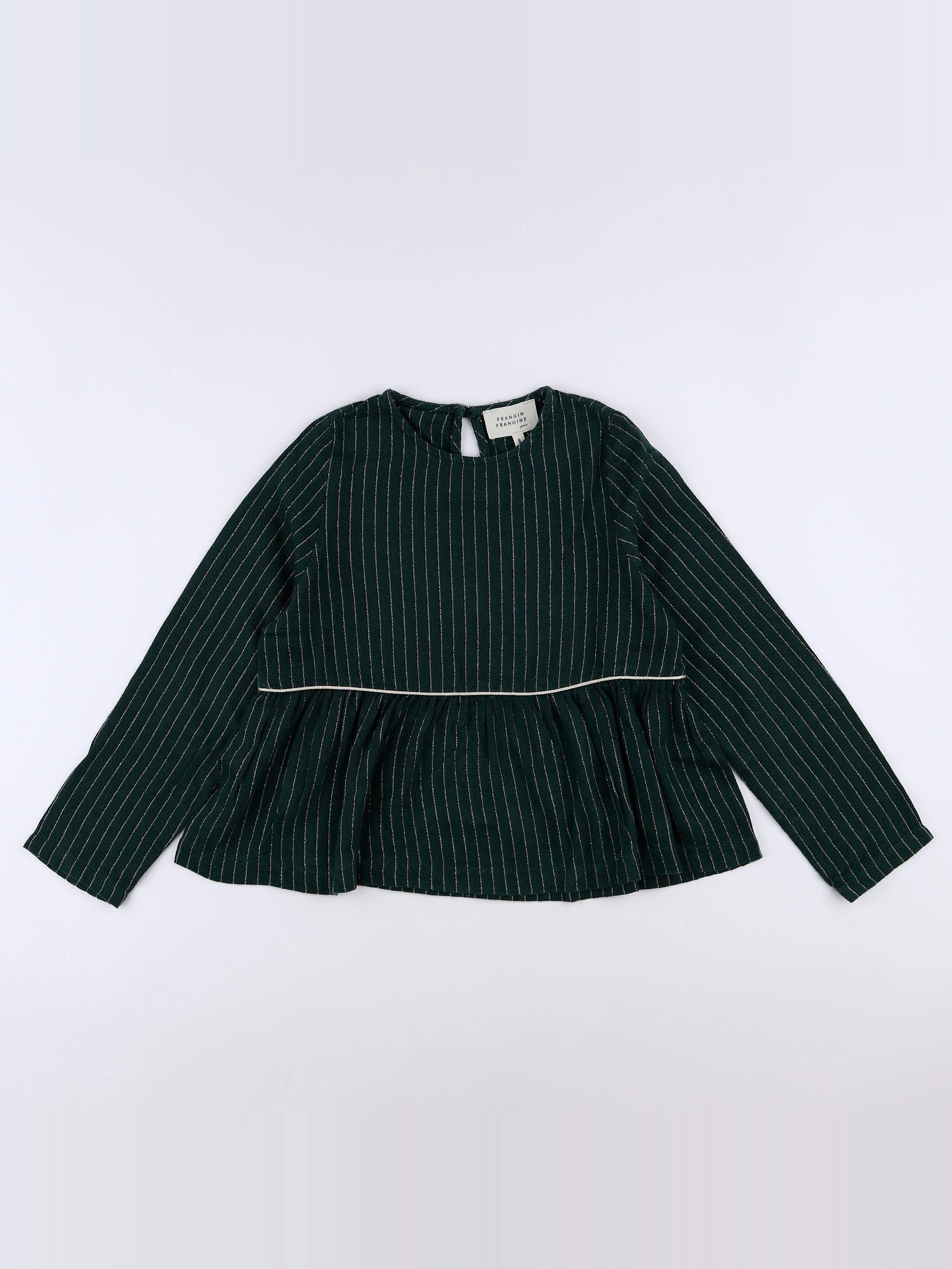 Frangin Frangine - blouse vert - 8 ans