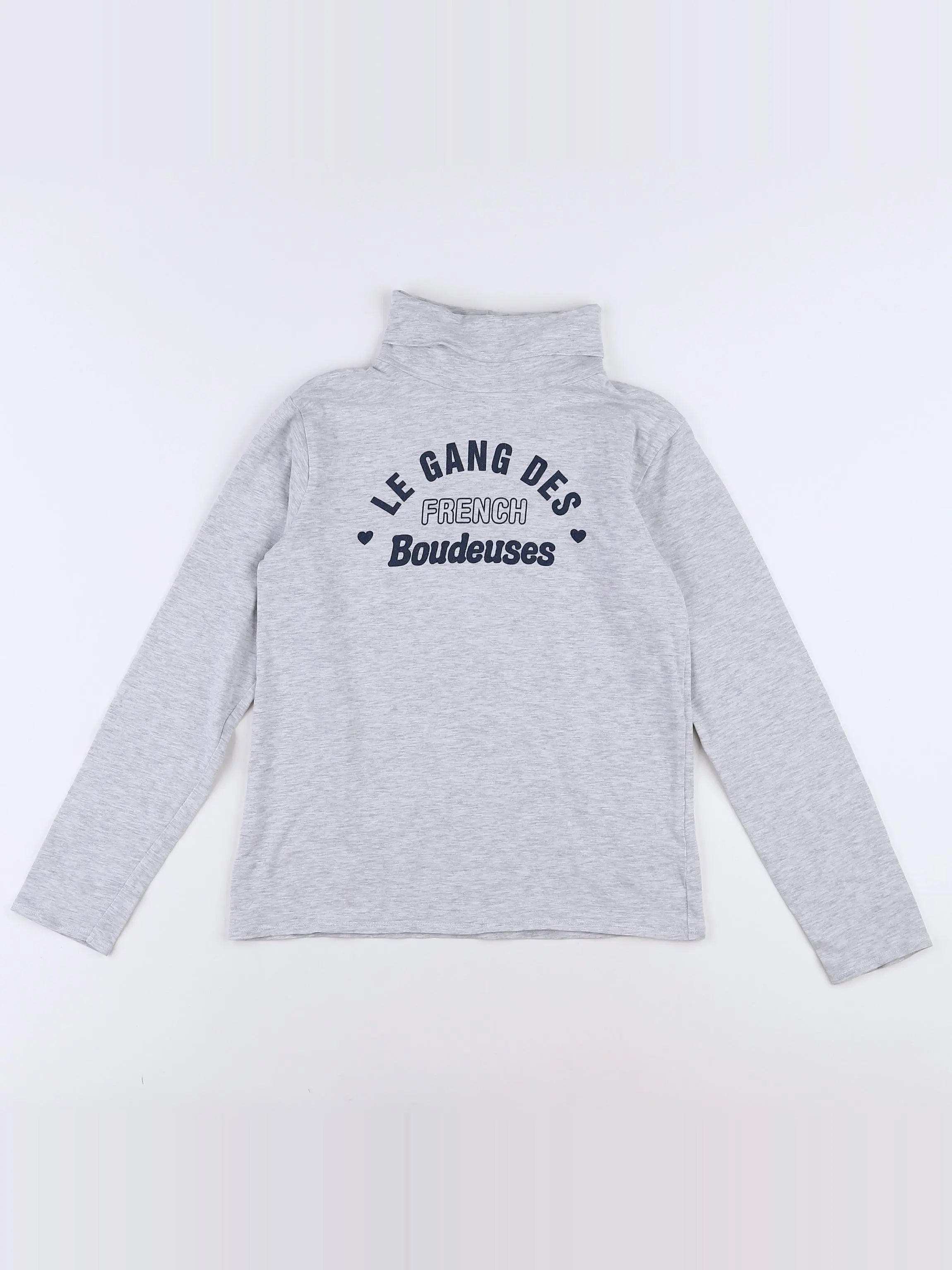 Vertbaudet - sous-pull gris - 10 ans