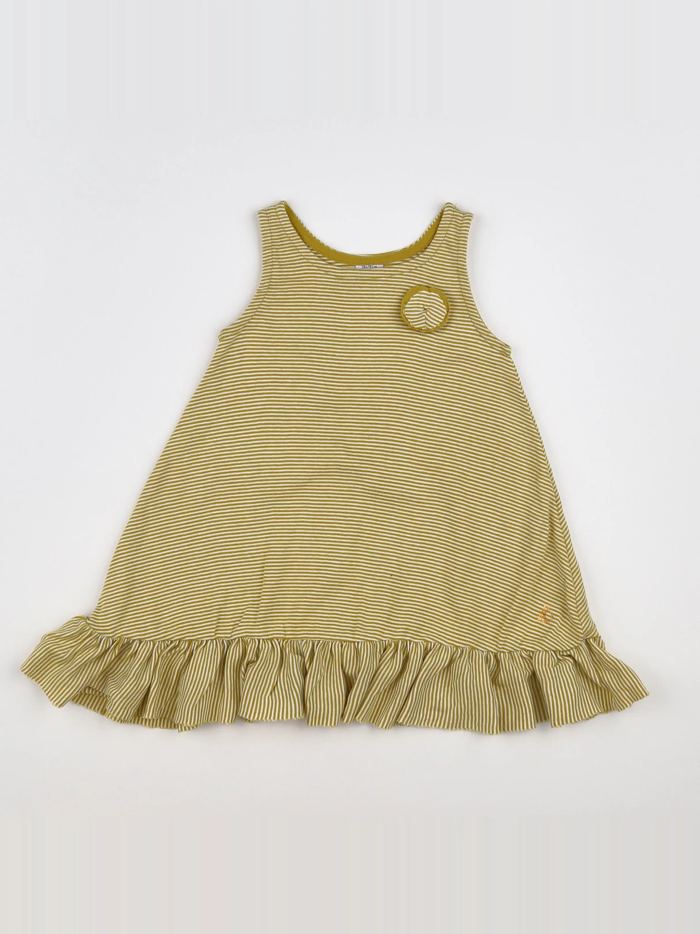 Petit Bateau - robe blanc, jaune - 18 mois