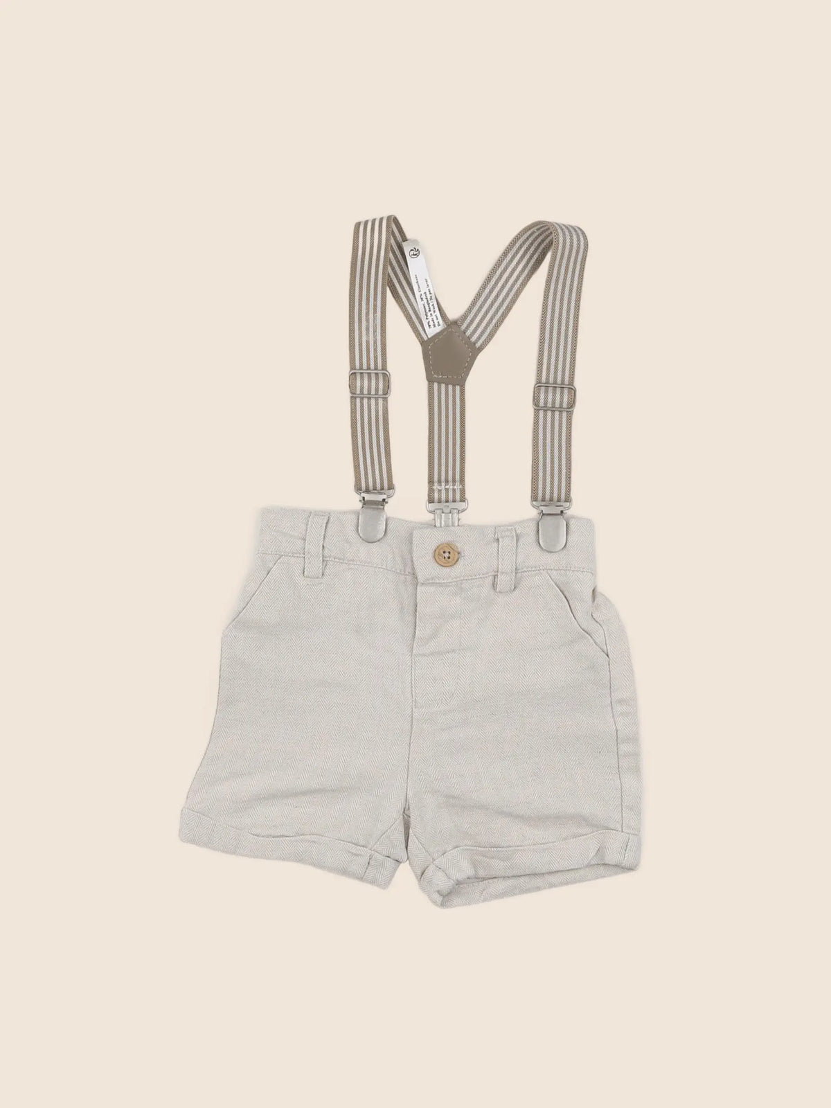 Vertbaudet - short beige - 6 mois