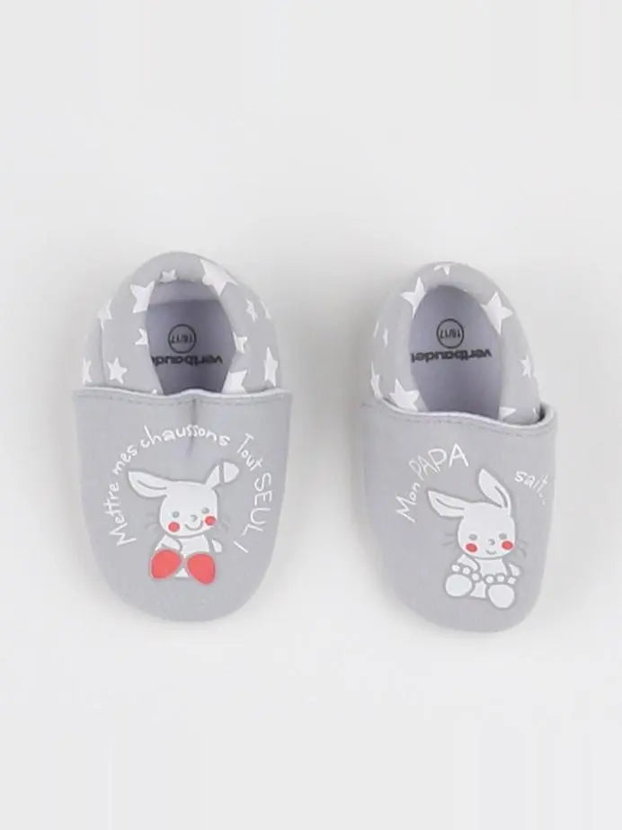 Vertbaudet - chaussons gris - pointure 16/17