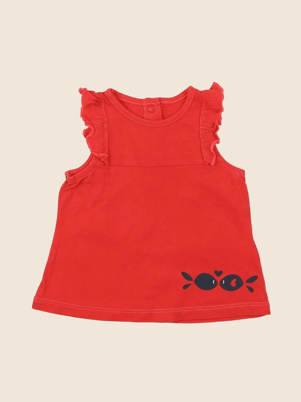 La Redoute - robe rouge - 3 mois