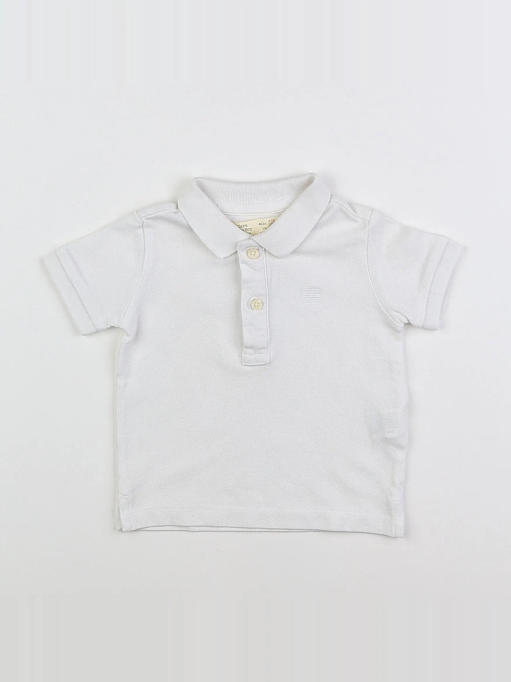 Zara - polo blanc - 9/12 mois