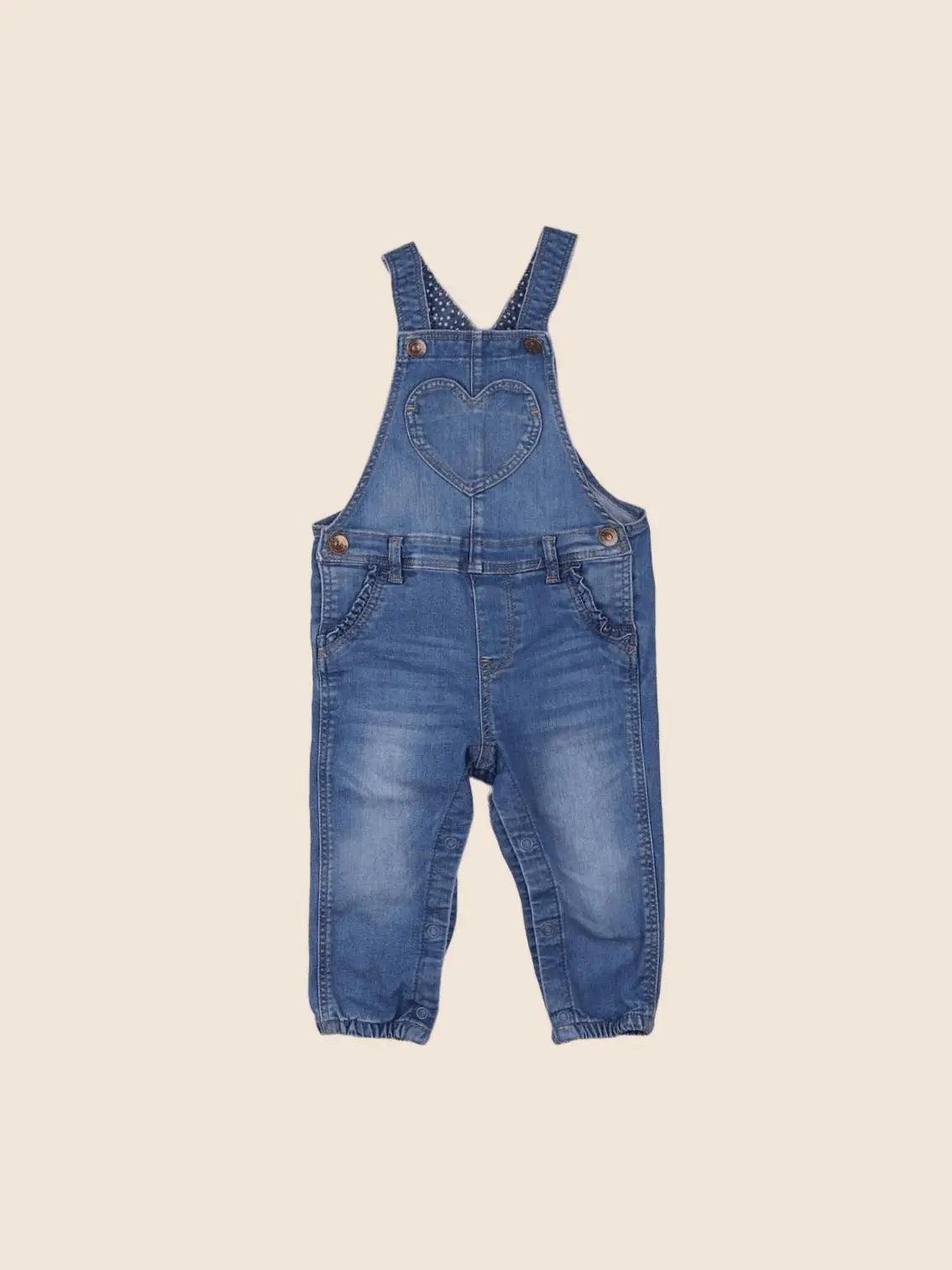 H&M - salopette bleu - 9/12 mois