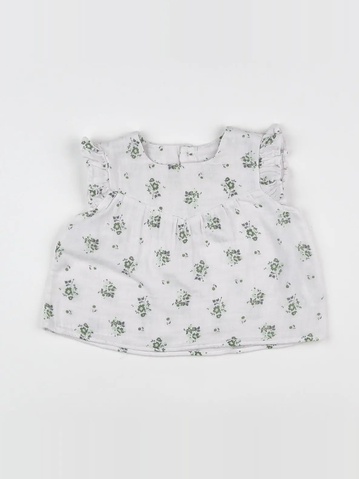 Petit Bateau - blouse blanc - 6 mois