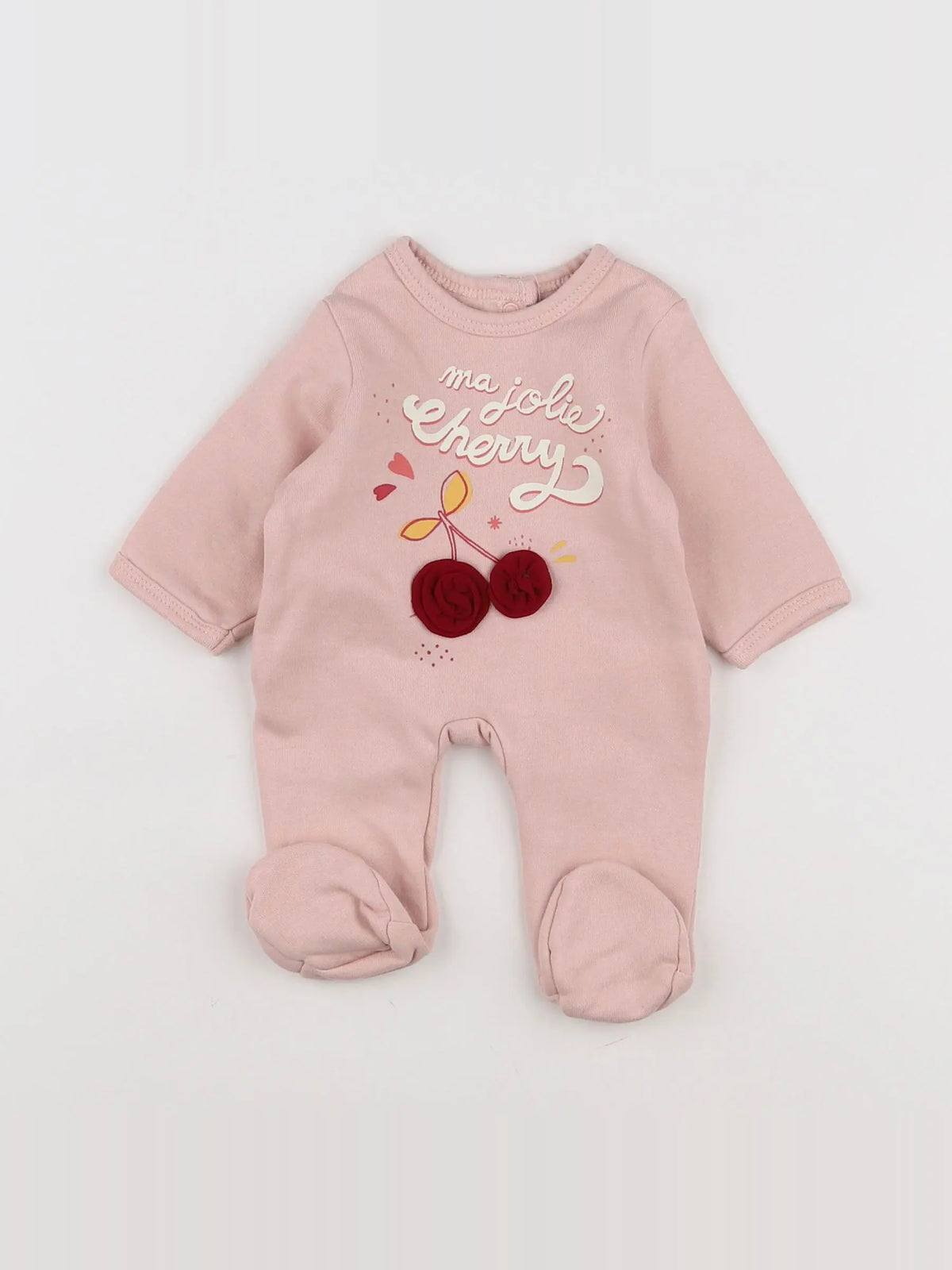 Vertbaudet - pyjama coton rose - 0 mois