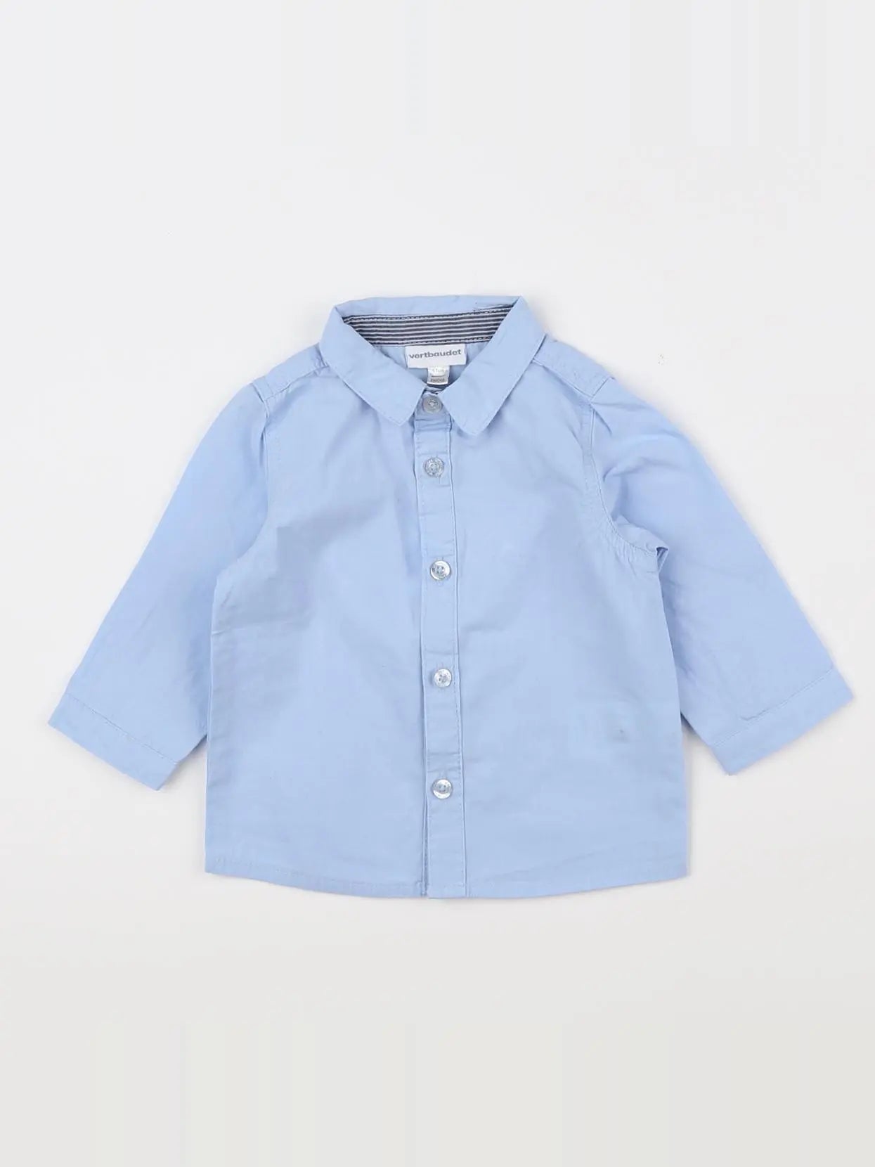Vertbaudet - chemise bleu - 6 mois