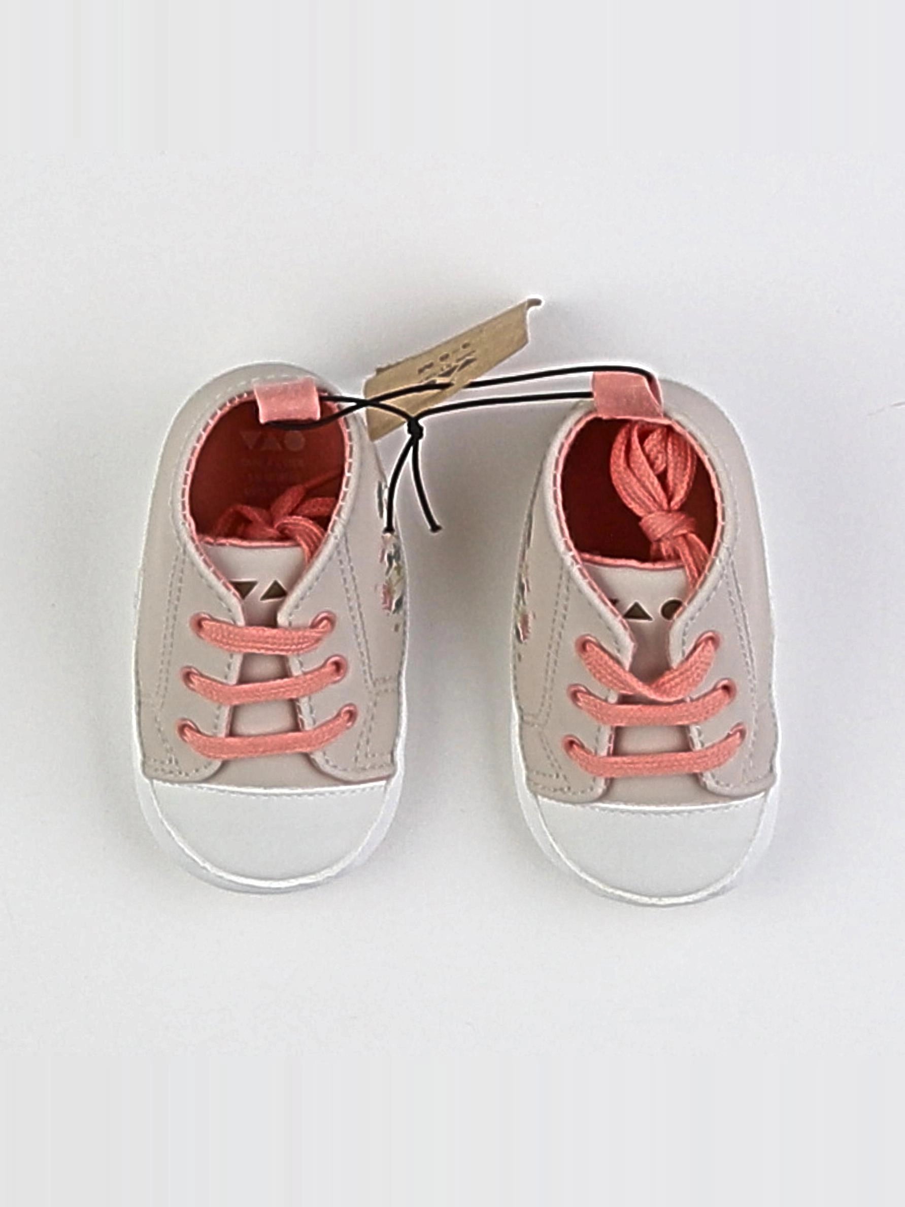 Tape à l'oeil - chaussons beige, rose - pointure 17