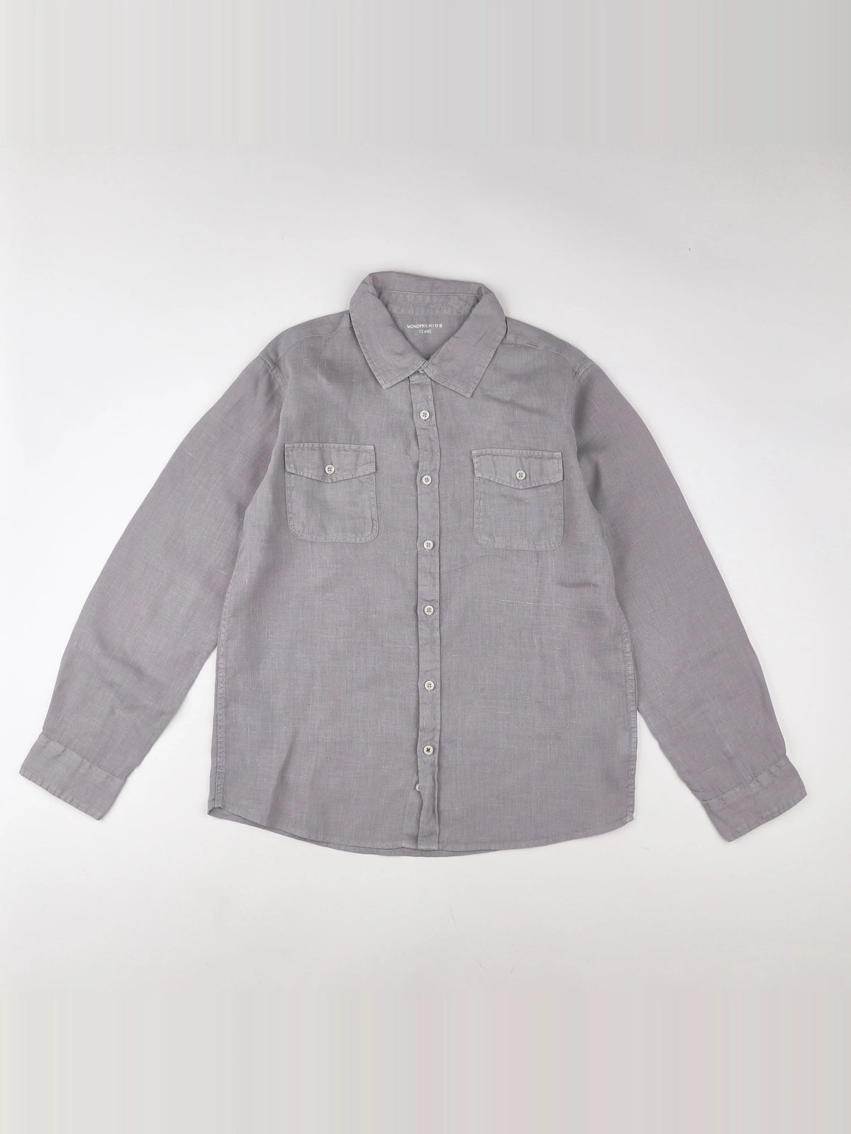 Monoprix - chemise gris - 12 ans